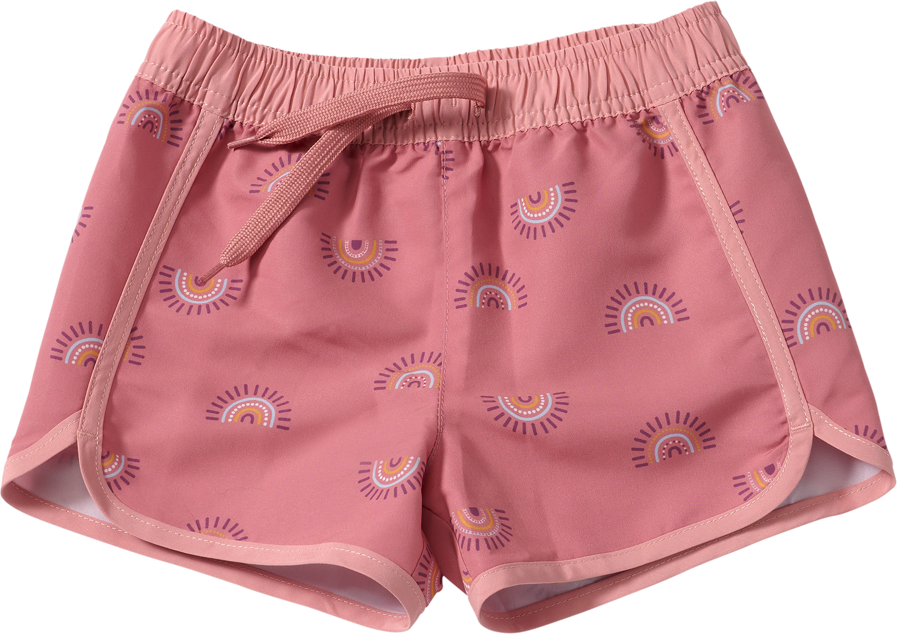 Badehose mit Regenbogen-Muster, rosa, Gr. 122/128