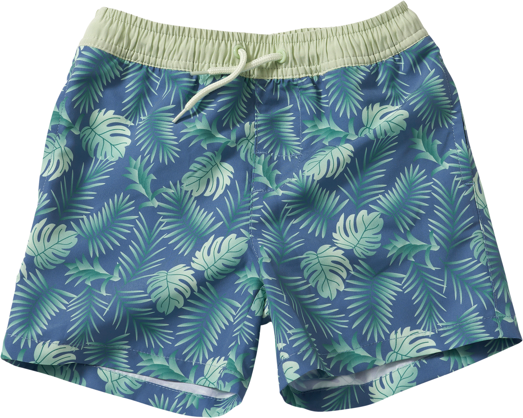 Badehose mit Pflanzen-Muster, blau, Gr. 134/140