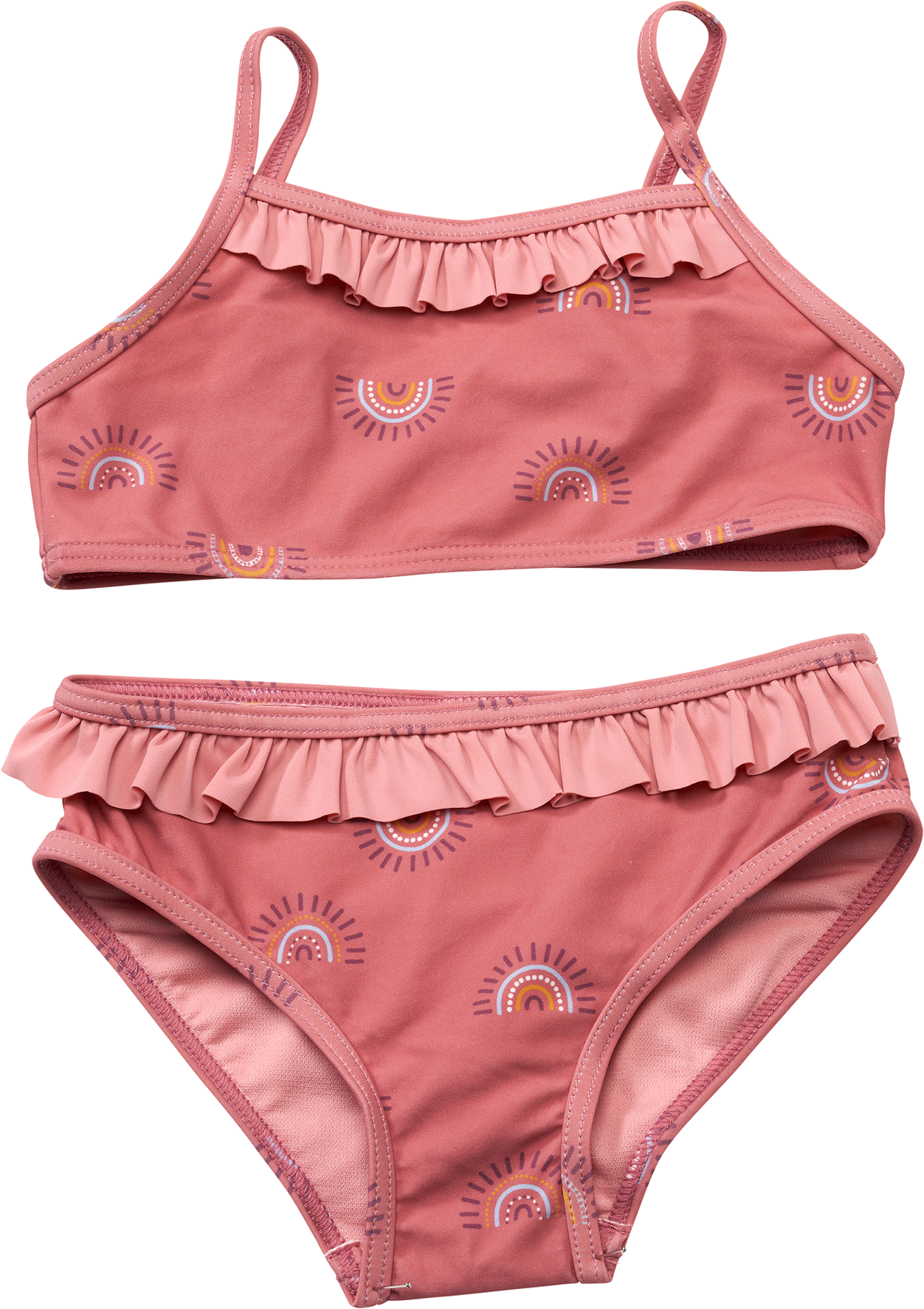 Bikini mit Regenbogen-Muster, rosa, Gr. 134/140