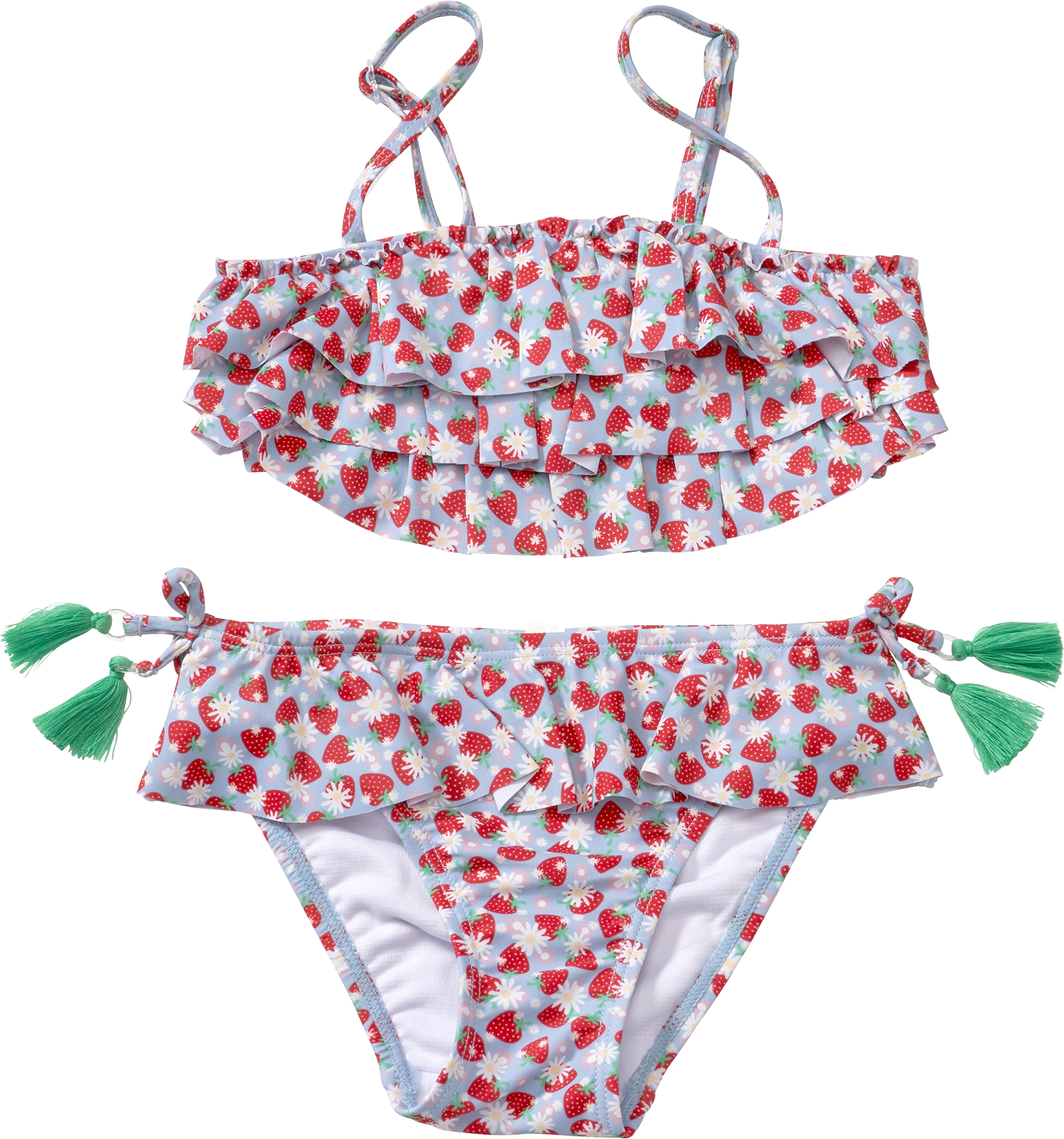 Bikini mit Erdbeeren-Muster, rosa, Gr. 110/116