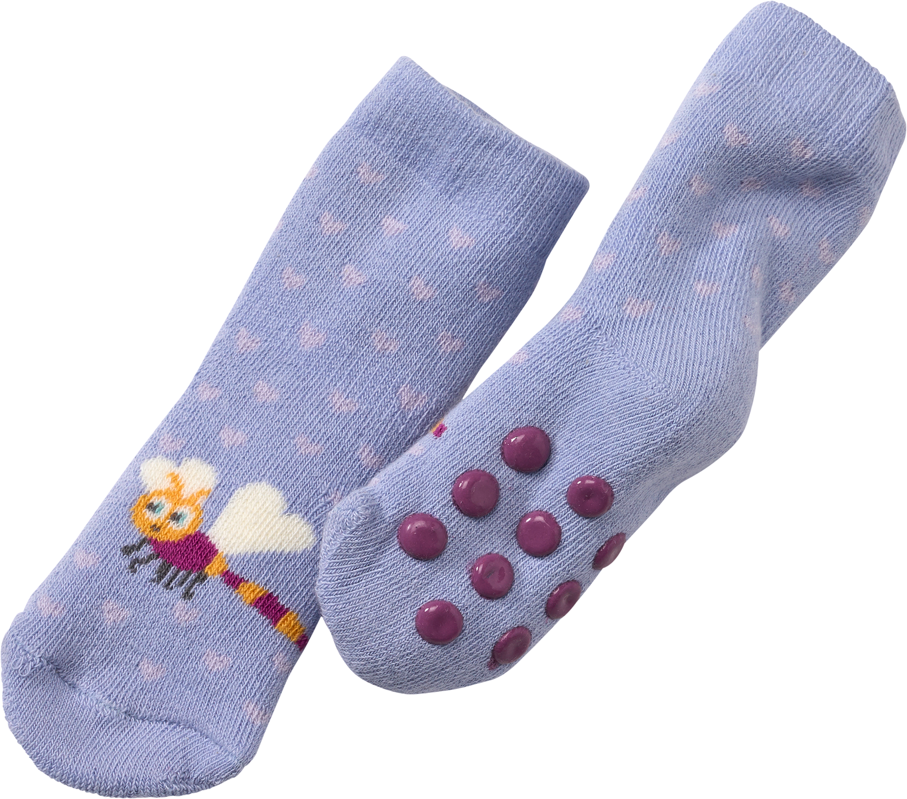 ABS Socken mit Libellen-Motiv, flieder, Gr. 23/26