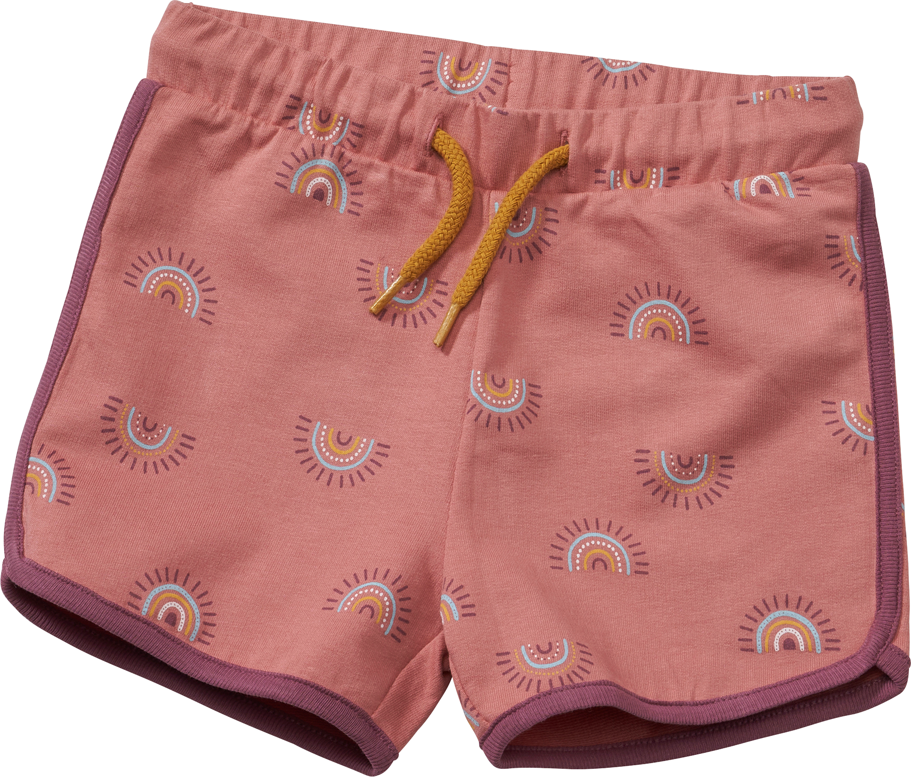 Shorts mit Regenbogen-Muster & Stretch, rosa , Gr. 110