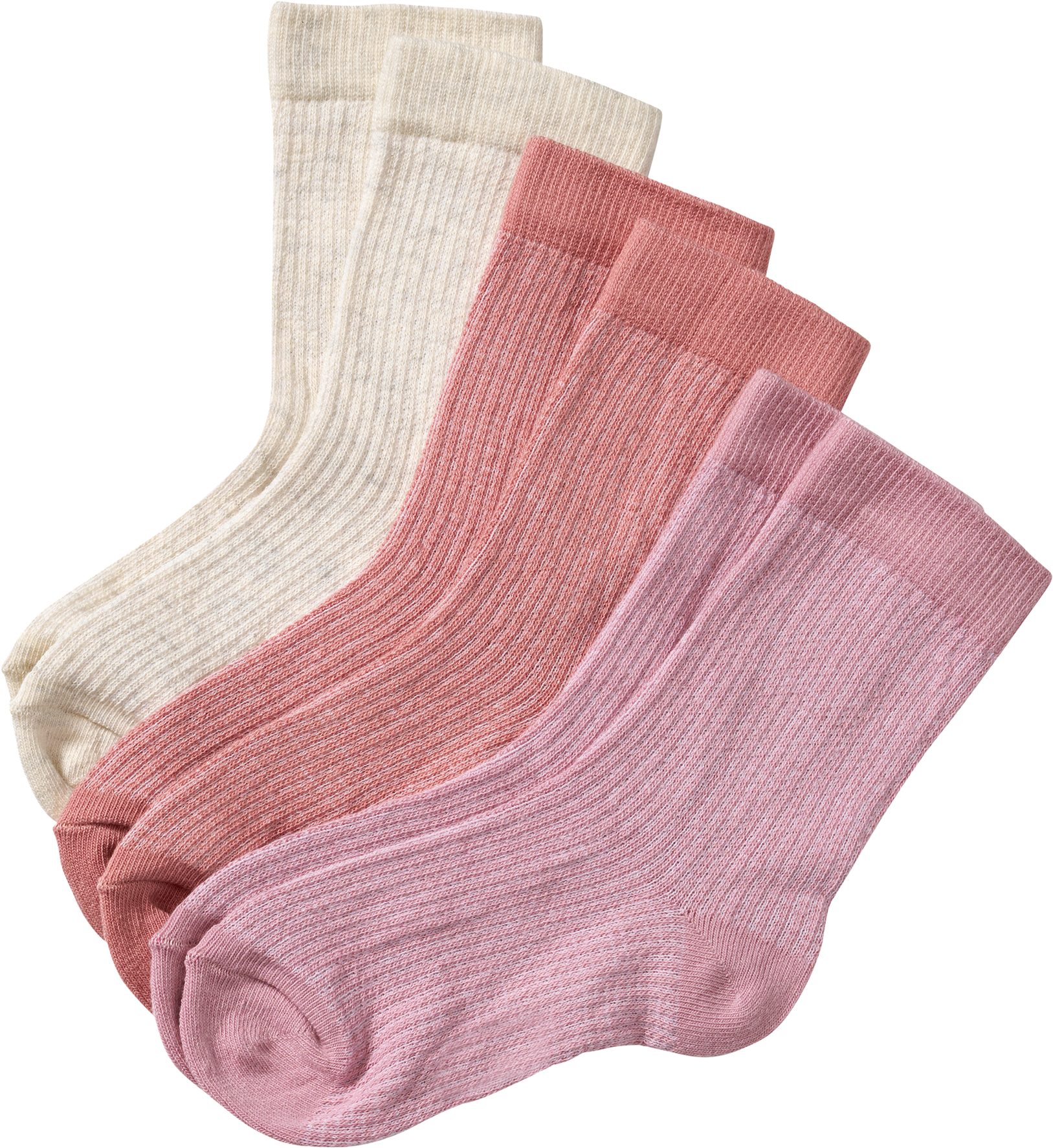 Socken in Waffel-Struktur, rosa + weiß, Gr. 23/26