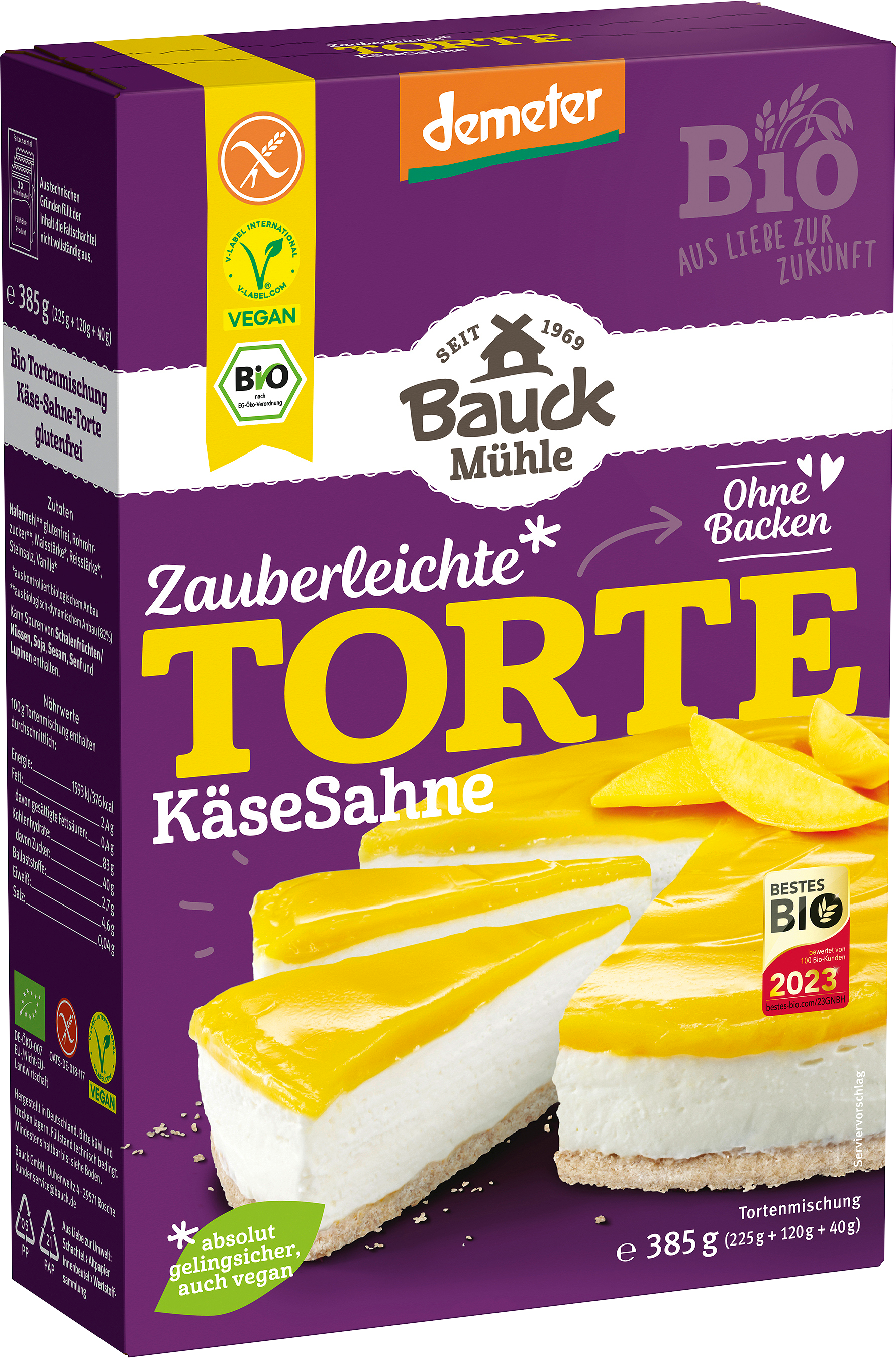 Backmischung KäseSahne Torte, glutenfrei