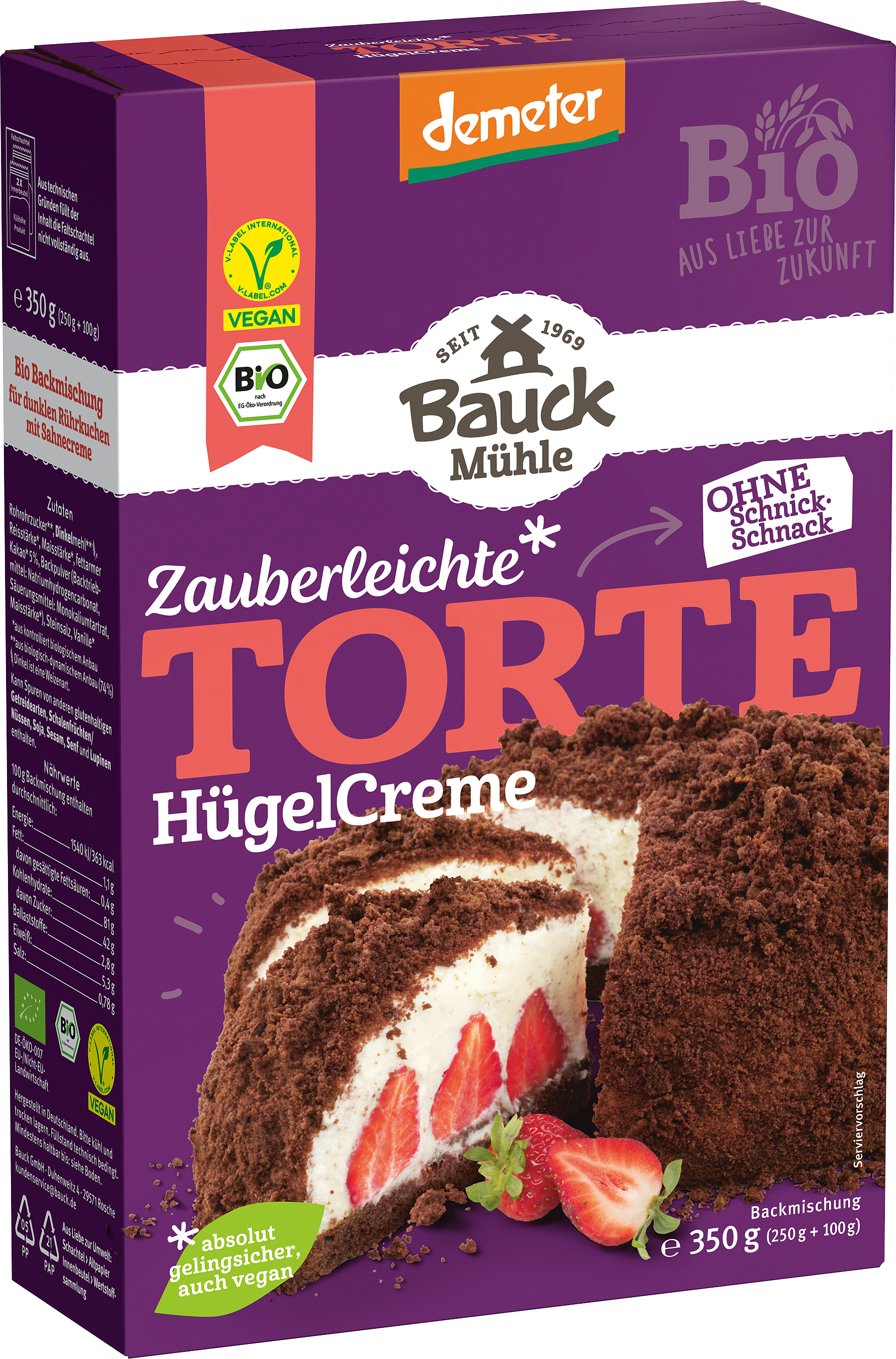 Backmischung HügelCreme Torte, vegan