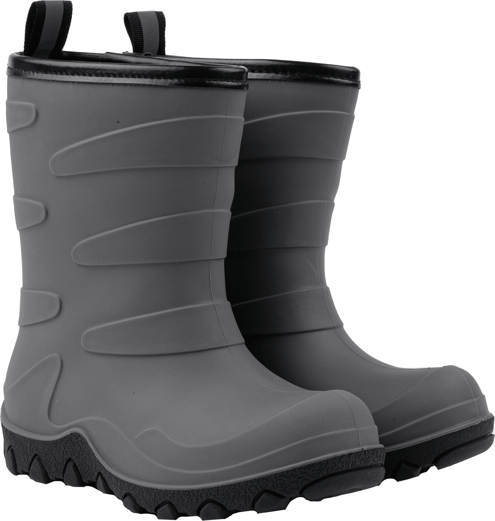 Gummistiefel mit Wollfutter, grau, Gr. 28/29