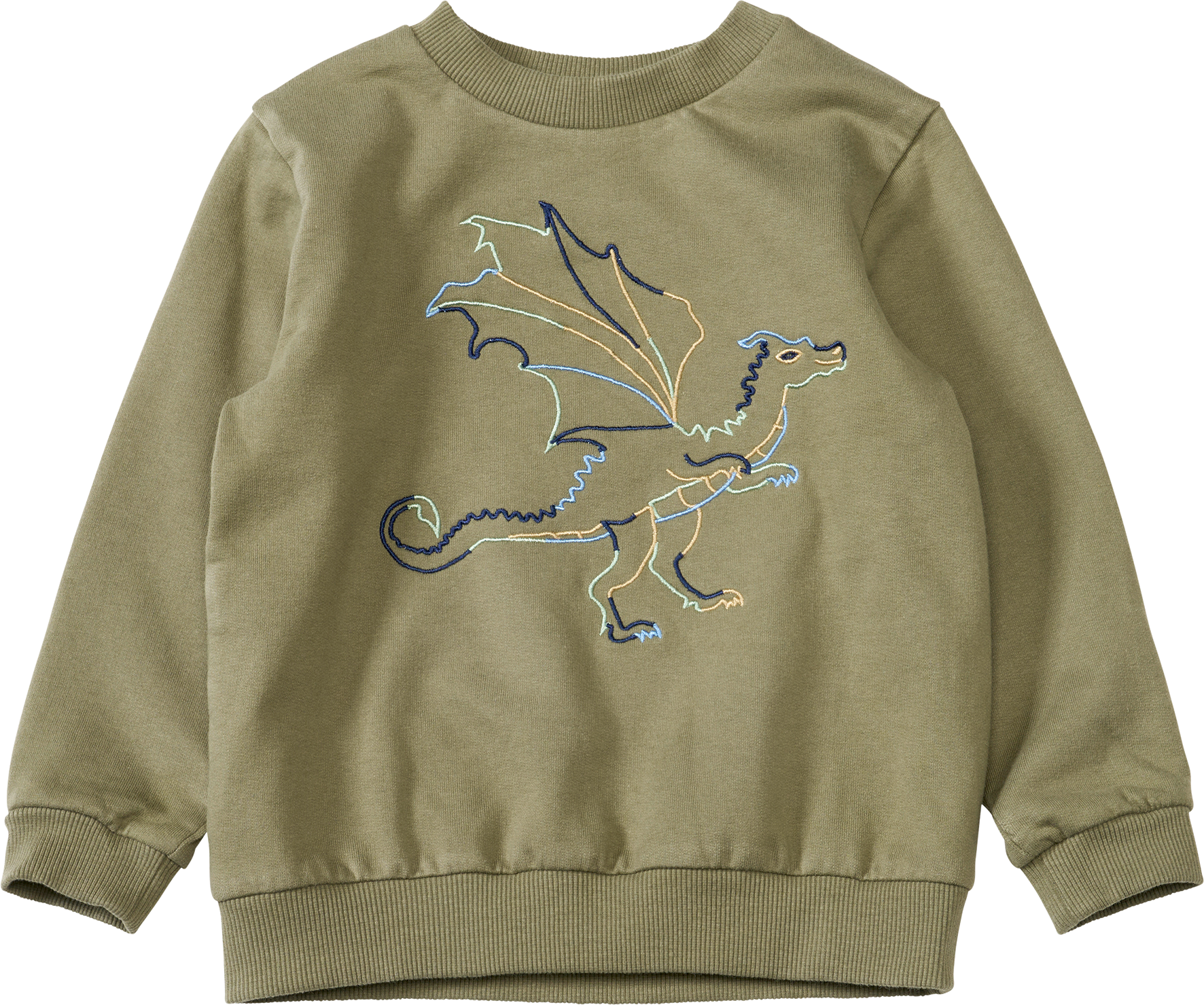 Sweatshirt mit Drachen-Stickerei, grün,, Gr. 98