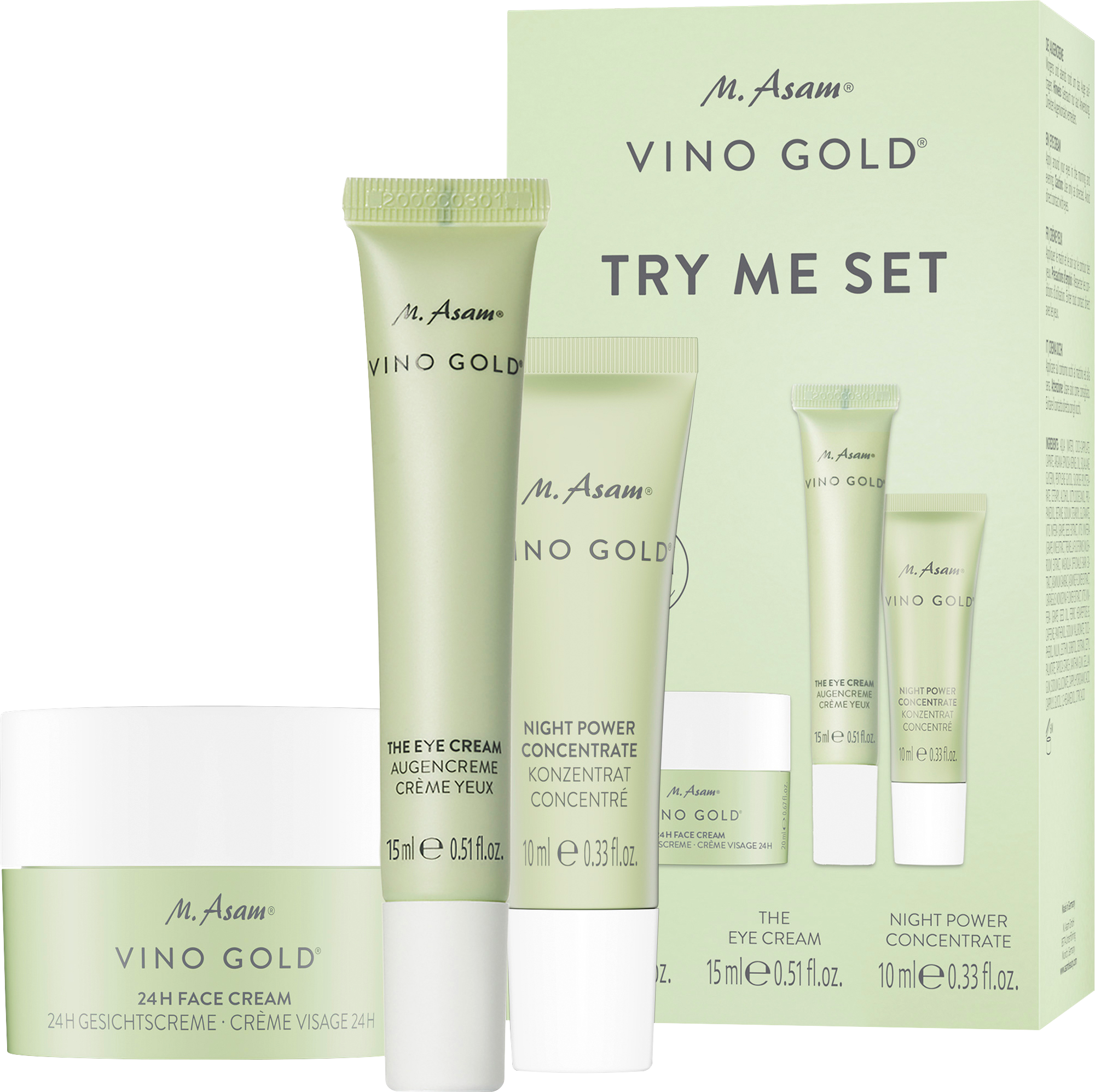 Geschenkset Vino Gold Try me set 3tlg