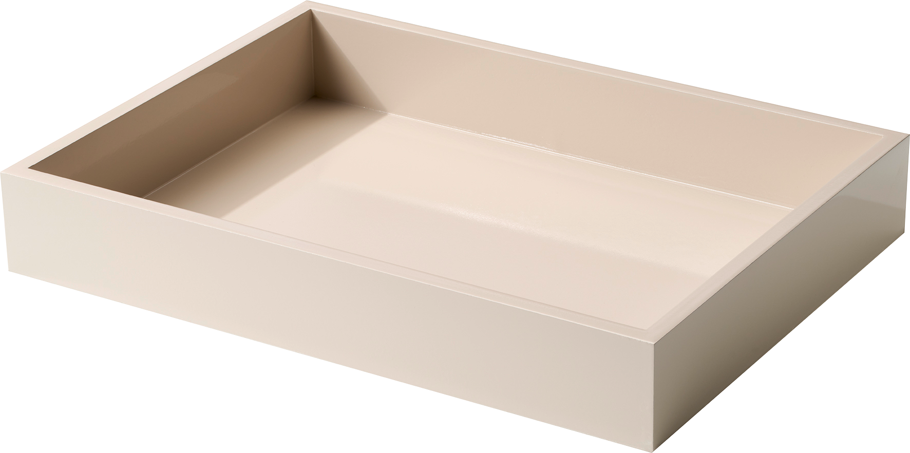 Tablett, beige glänzend (33x24 cm)