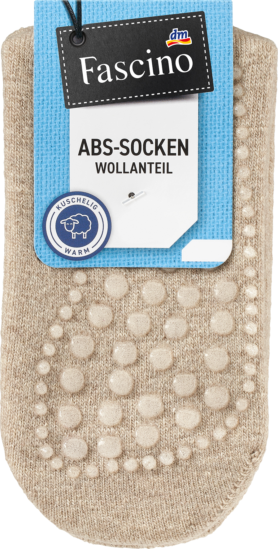 ABS-Socken mit Wolle beige Gr. 35-38