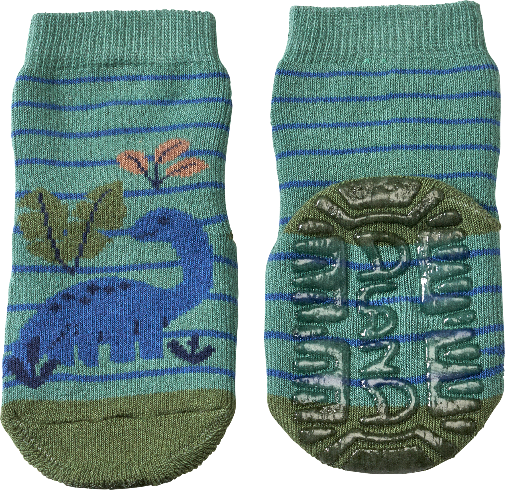 Stoppersocken mit Dino-Motiv, grün, Gr. 19/20