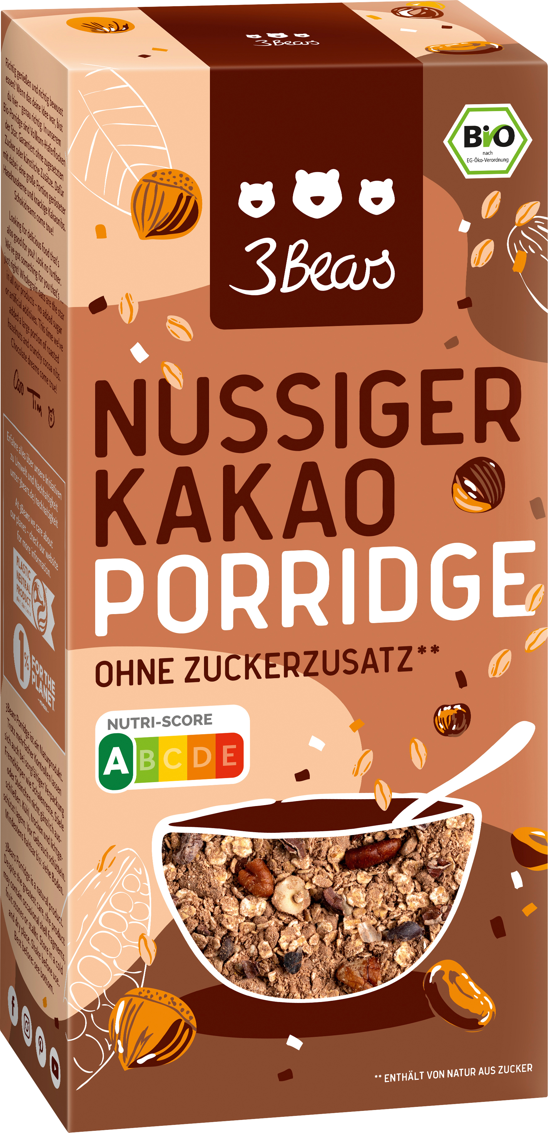 Porridge, nussiger Kakao