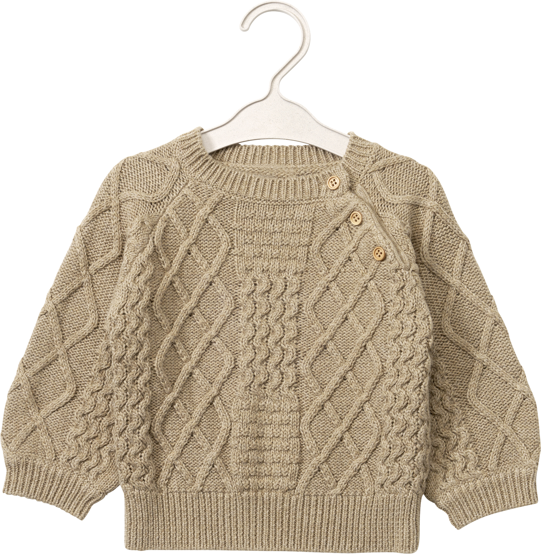 Pullover mit Strick-Muster, braun, Gr. 68