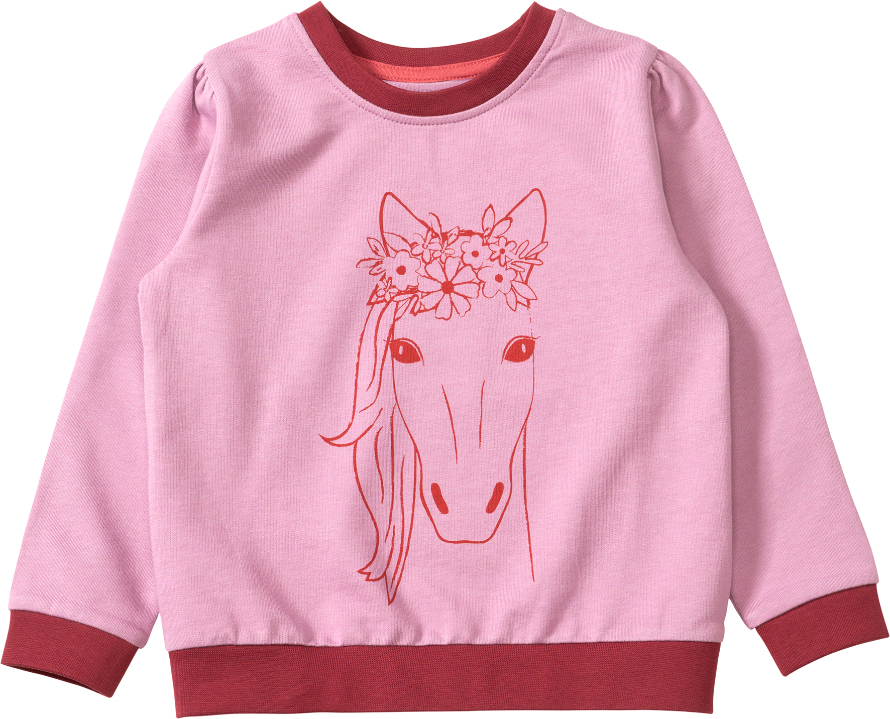 Sweatshirt mit Pferde-Motiv, rosa, Gr. 104