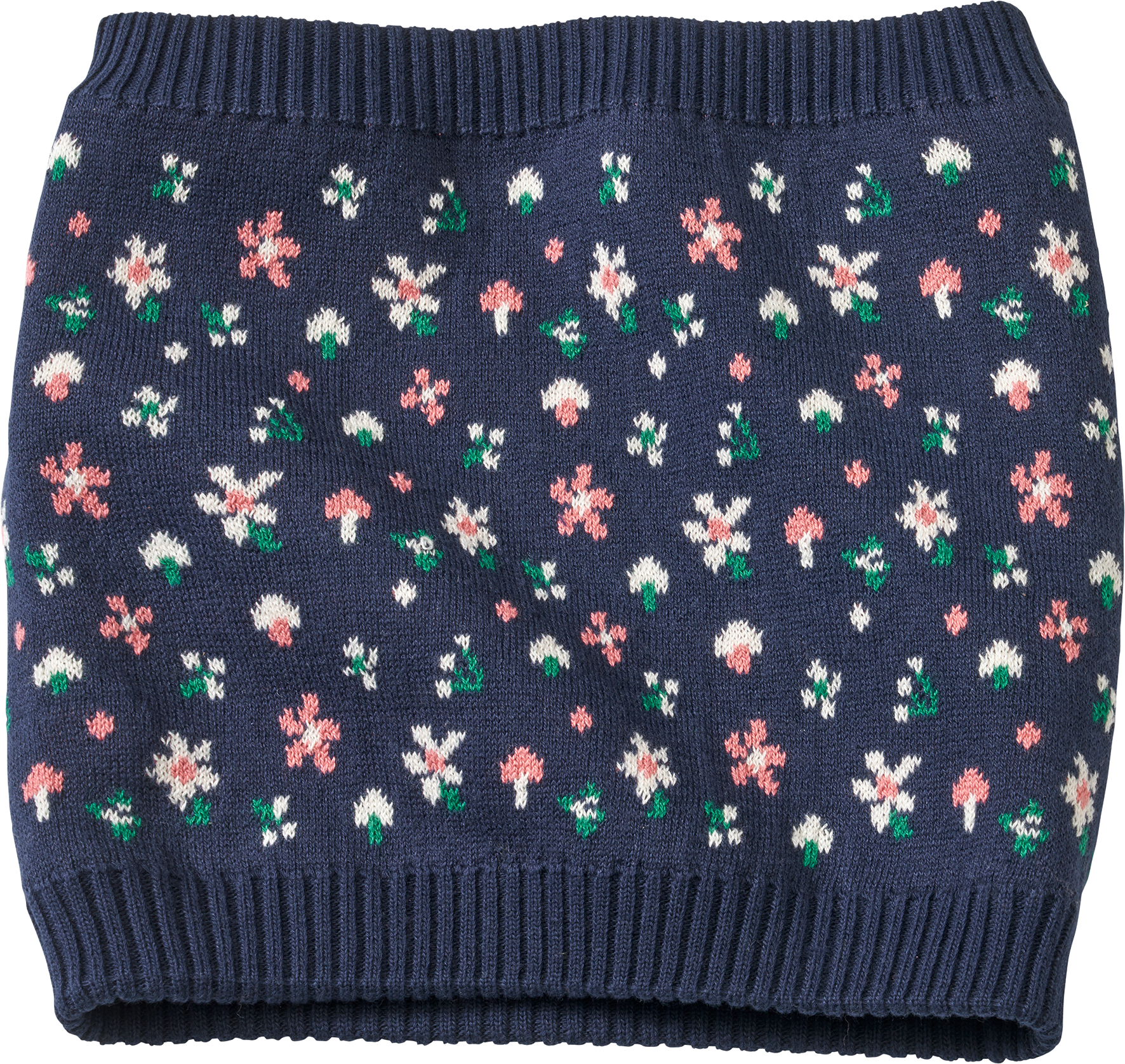 Loop Schal mit Blumen-Muster, blau