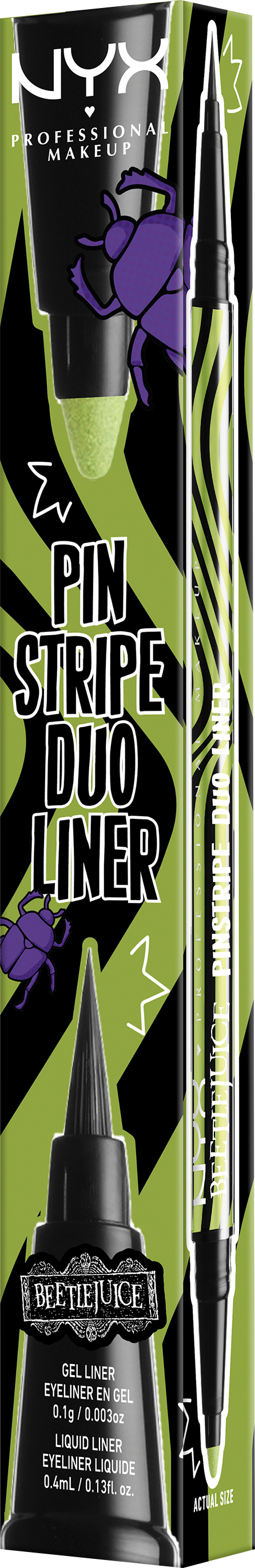 Eyeliner Beetlejuice Pinstripe Duo 03 Green Purple Chrome