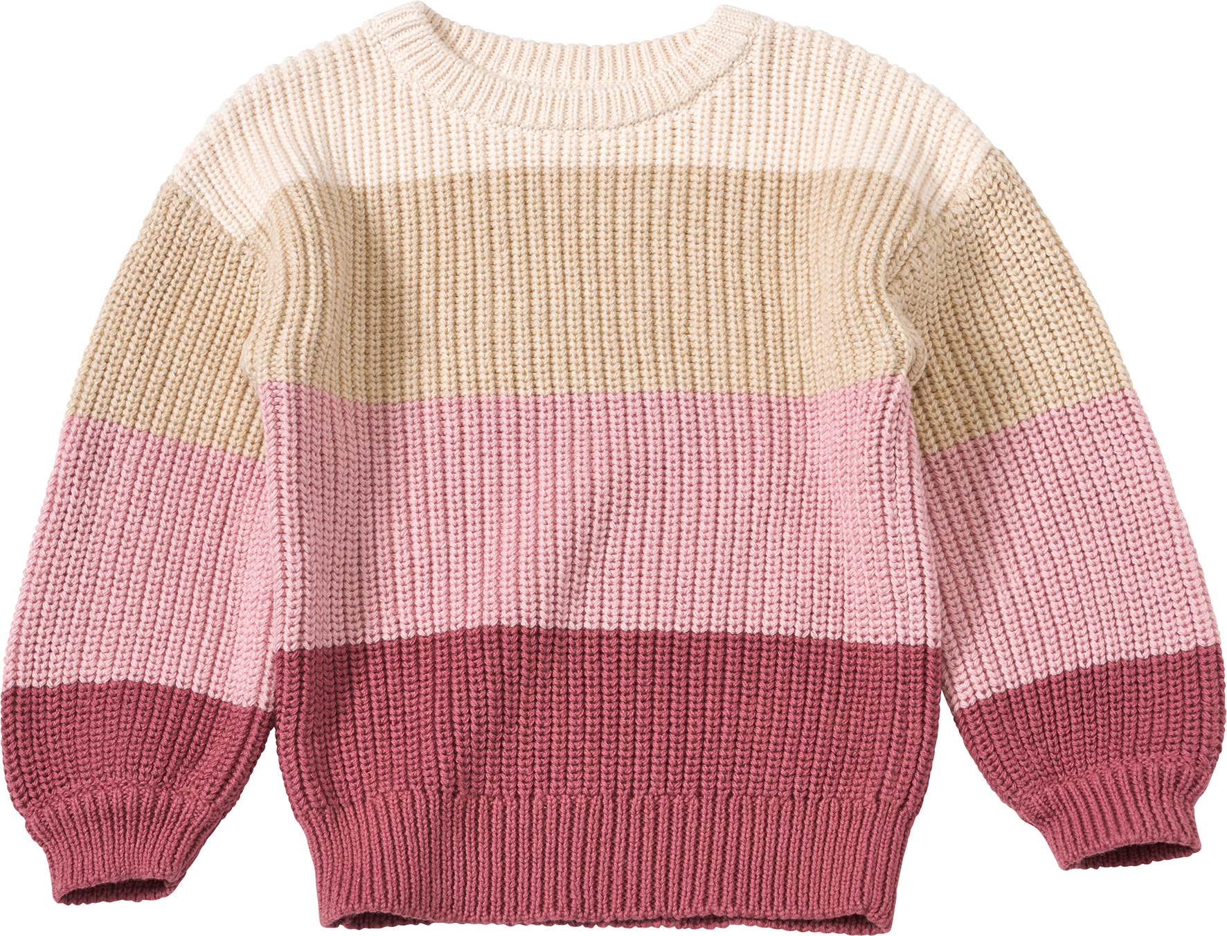 Pullover aus Strick, beige & rosa, Gr. 98