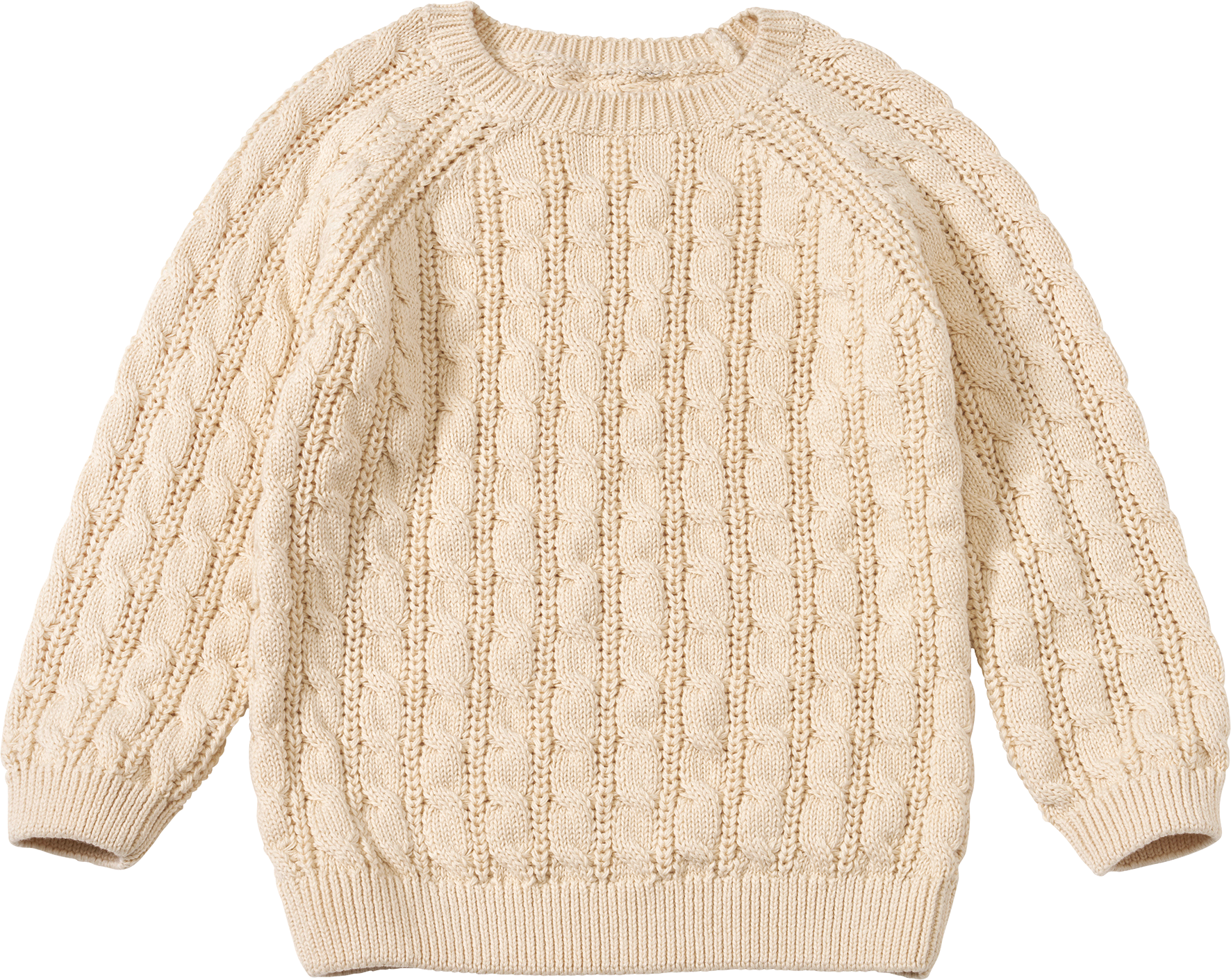 Pullover aus Strick mit Zopfstruktur, beige, Gr. 98
