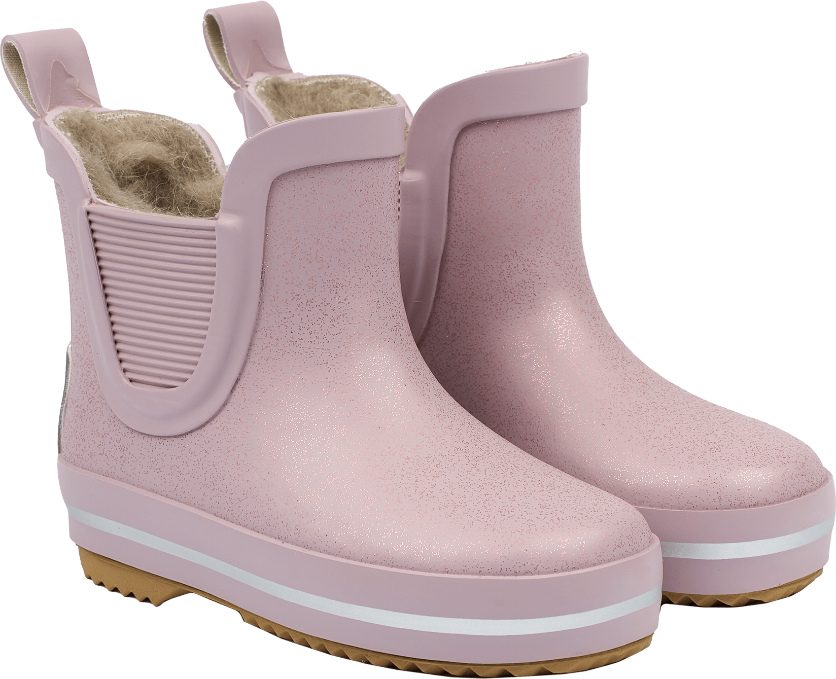 Gummistiefel mit Wollfutter, rosa, Gr. 22/23