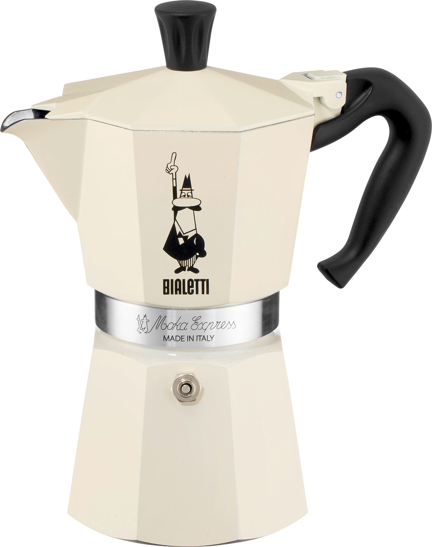 Bialetti Moka Express Classic (270ml), creme/schwarz