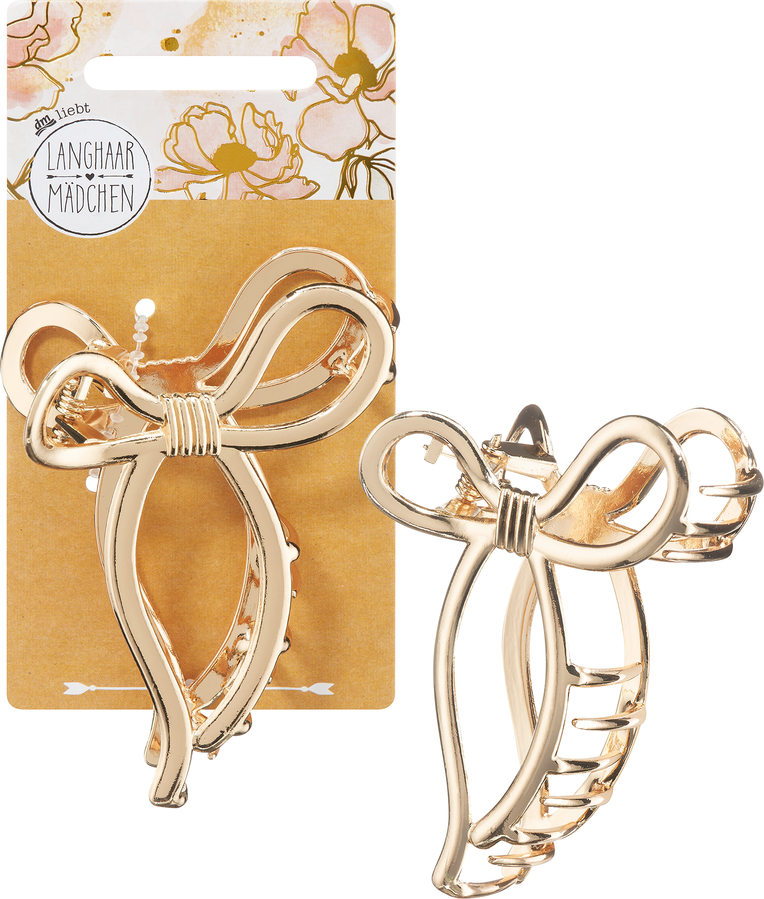 Haarklammer Metall Gold-Optik Schleifenform