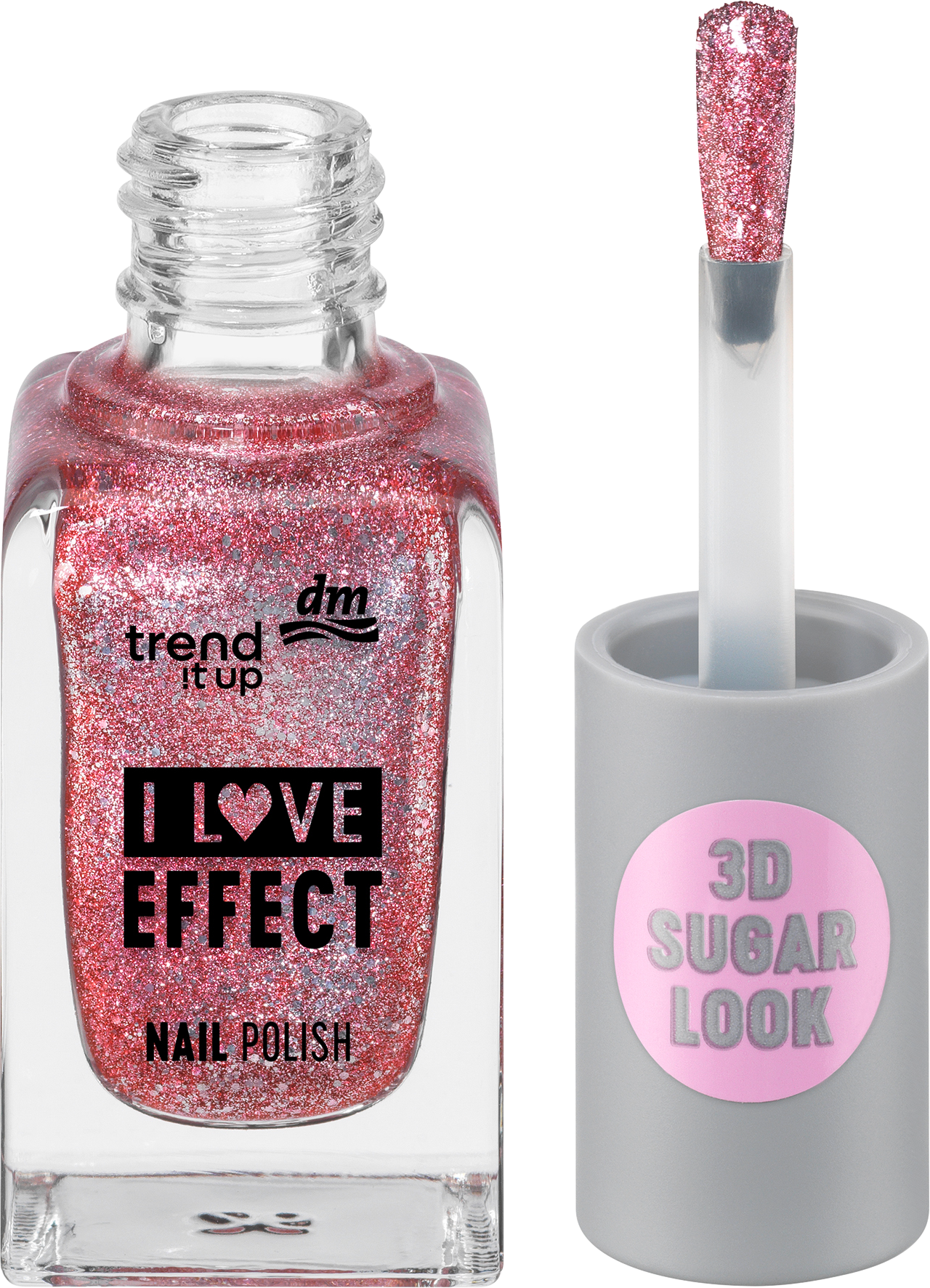 Nagellack Effect 060 Pinke Glitter 