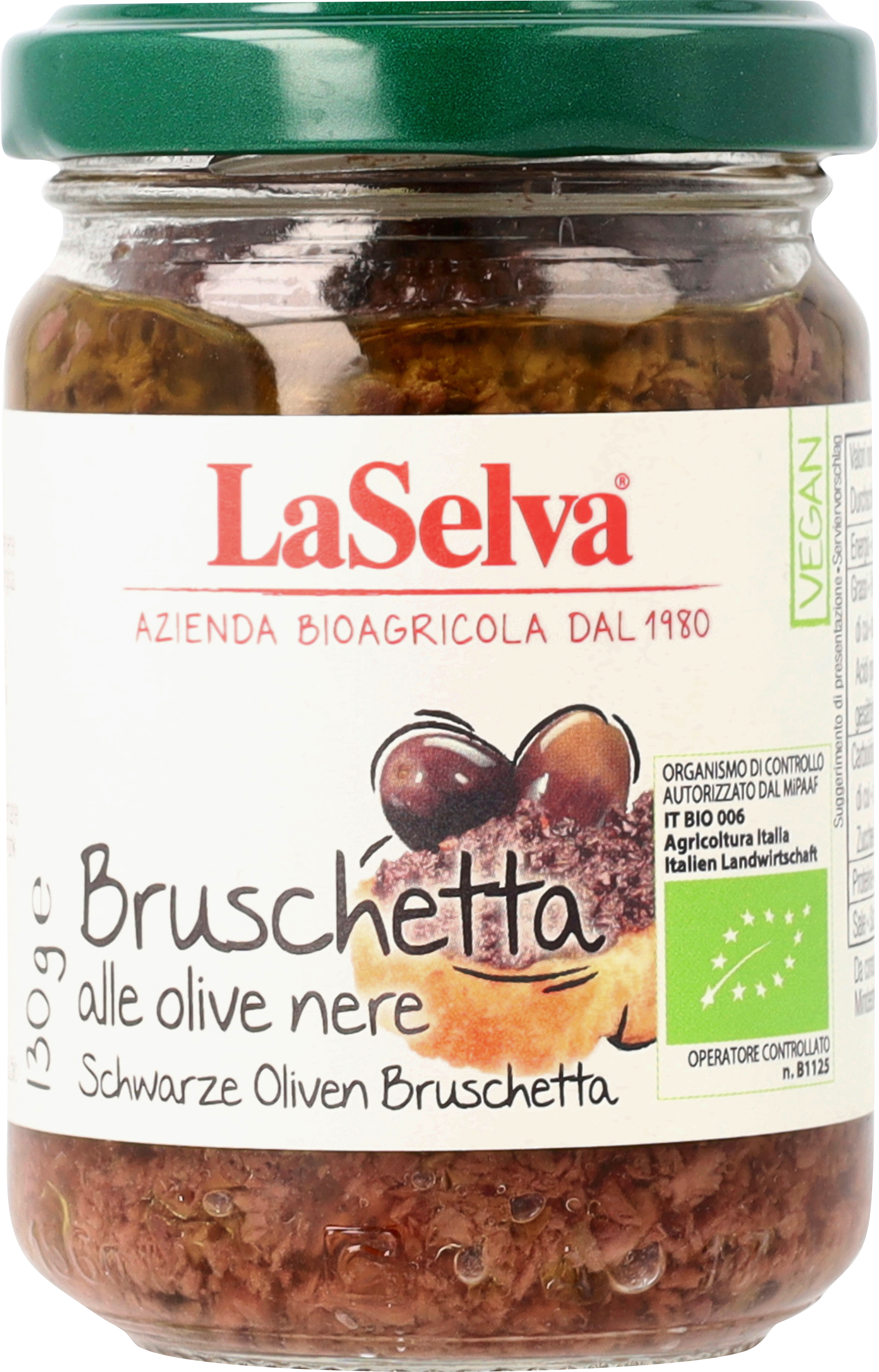 Brotaufstrich, Bruschetta Schwarze Oliven 