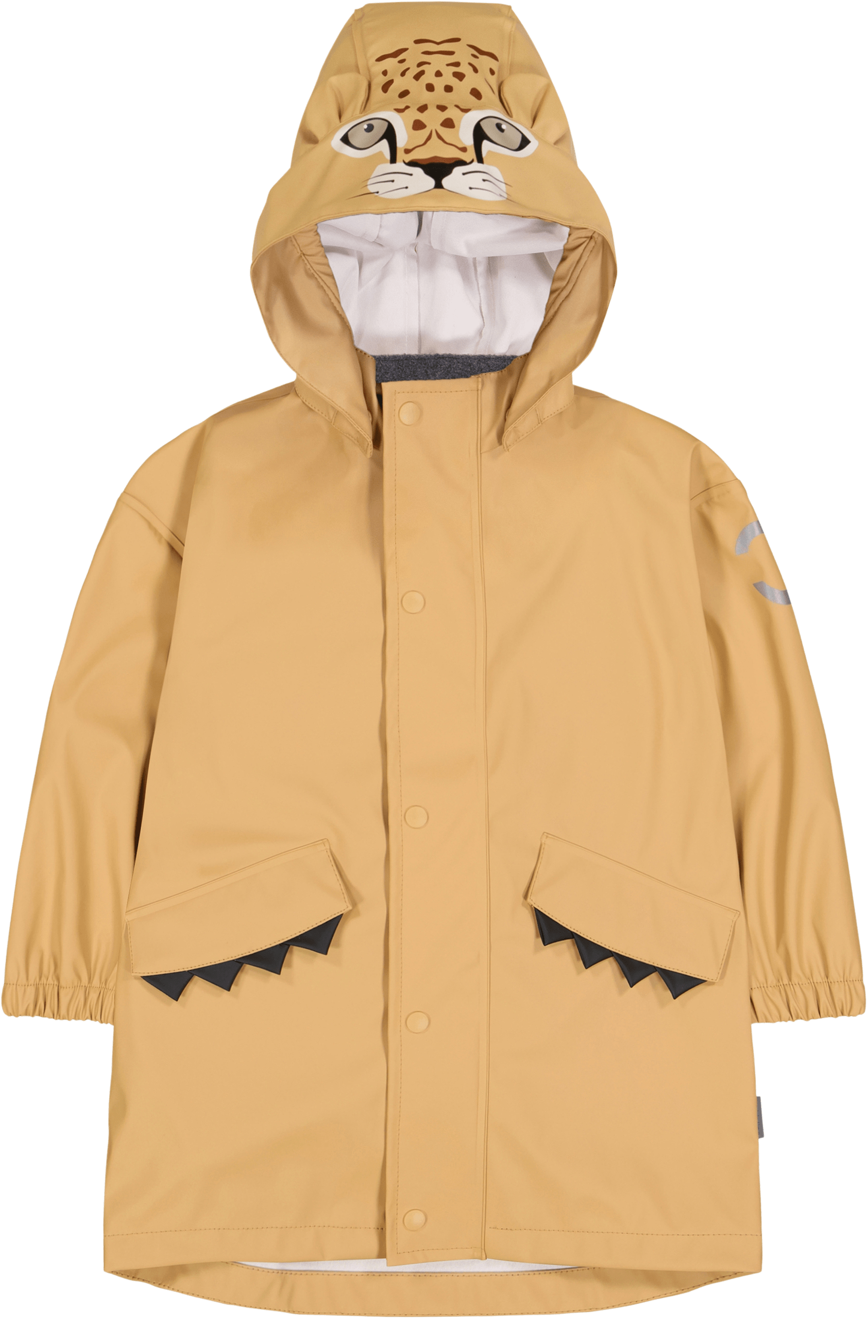 Regenjacke mit Leoparden-Kapuze, beige, Gr. 86/92