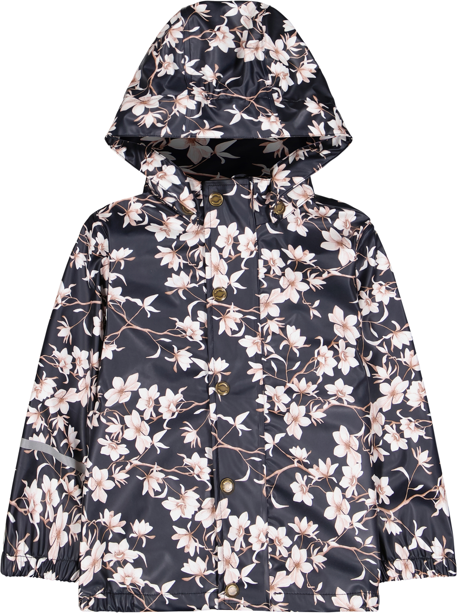 Regenjacke mit Blumen-Muster, blau, Gr. 86/92