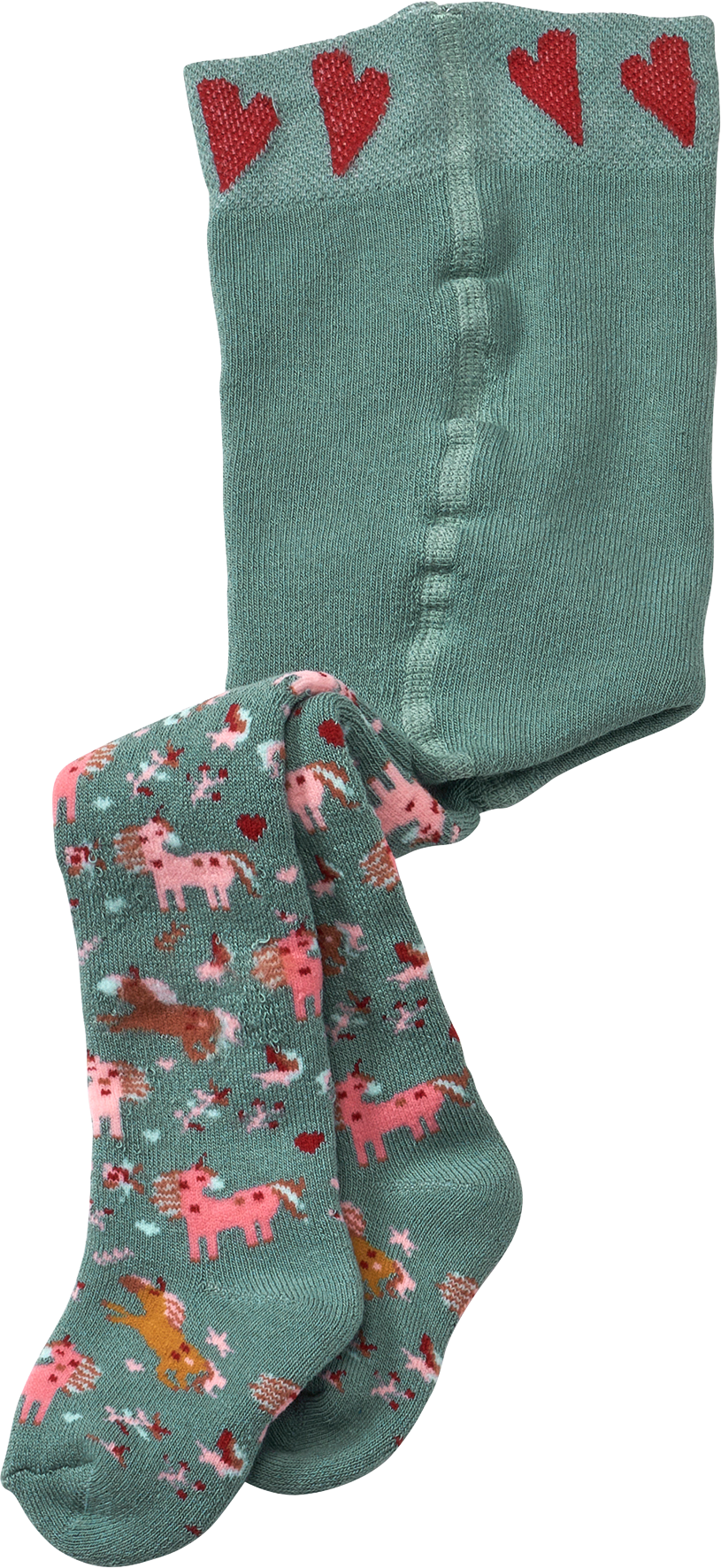 Thermostrumpfhose mit Tier-Motiv, grün, Gr. 98/104