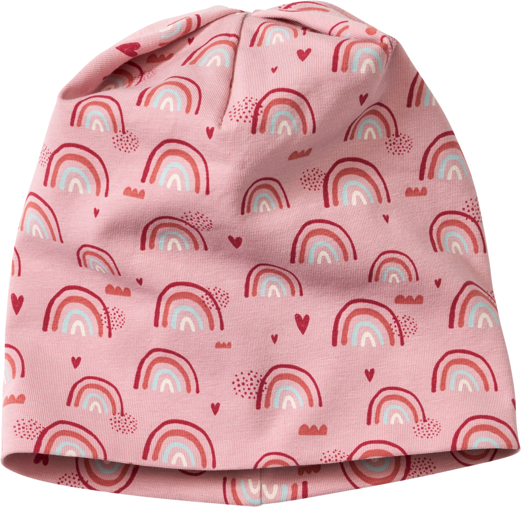 Mütze Pro Climate mit Regenbogen-Muster, rosa, Gr. 54/55