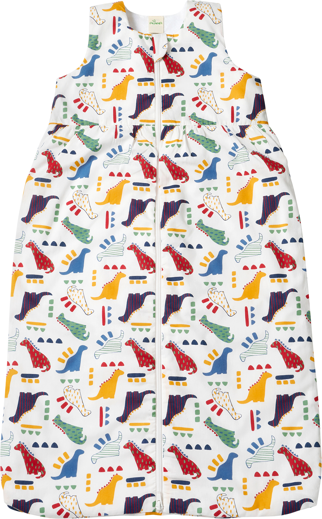 Schlafsack 2 TOG mit Dino-Muster, bunt, 80 cm