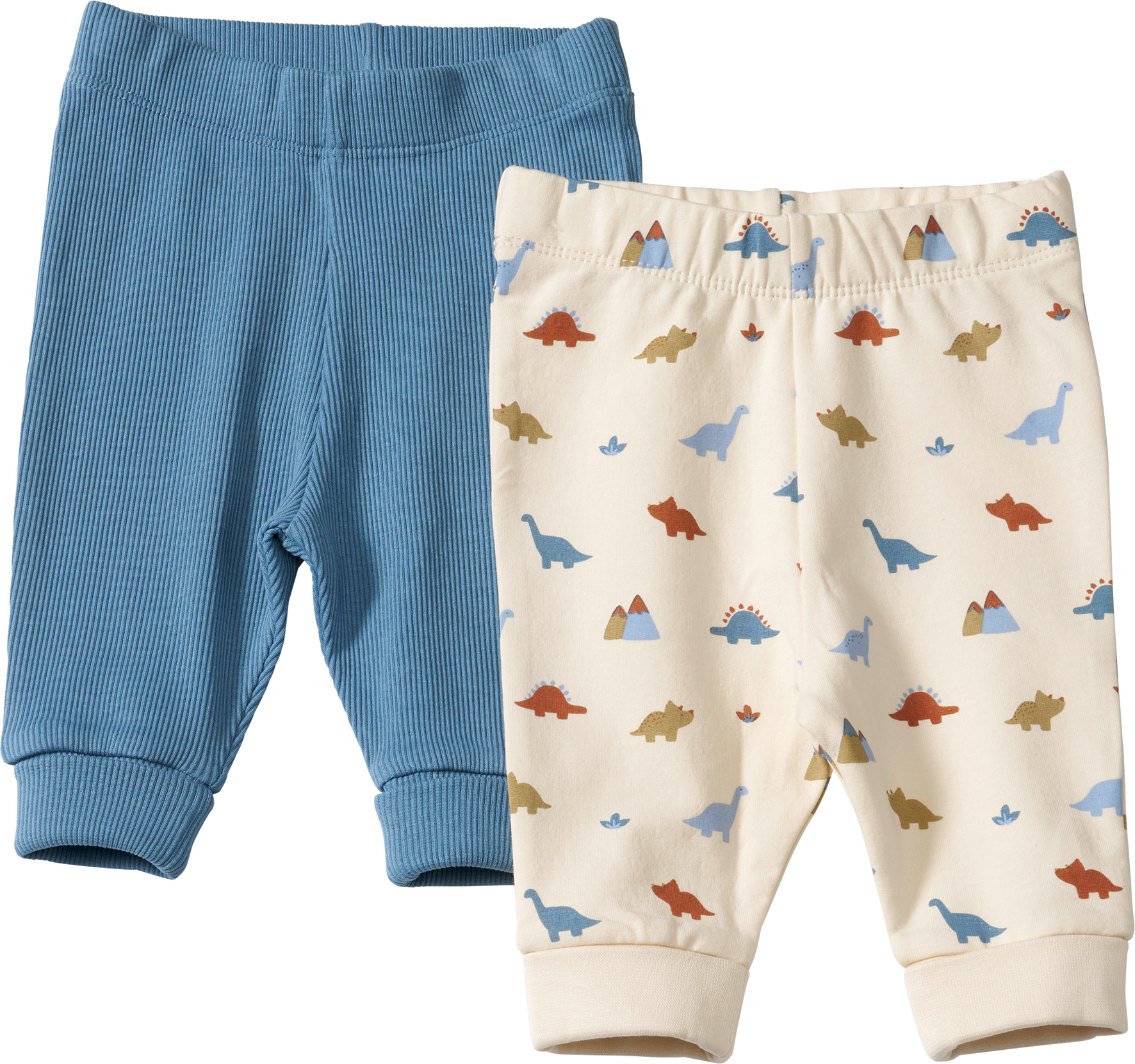 Leggings mit Ripp-Struktur + Dino-Muster, blau, Gr. 68