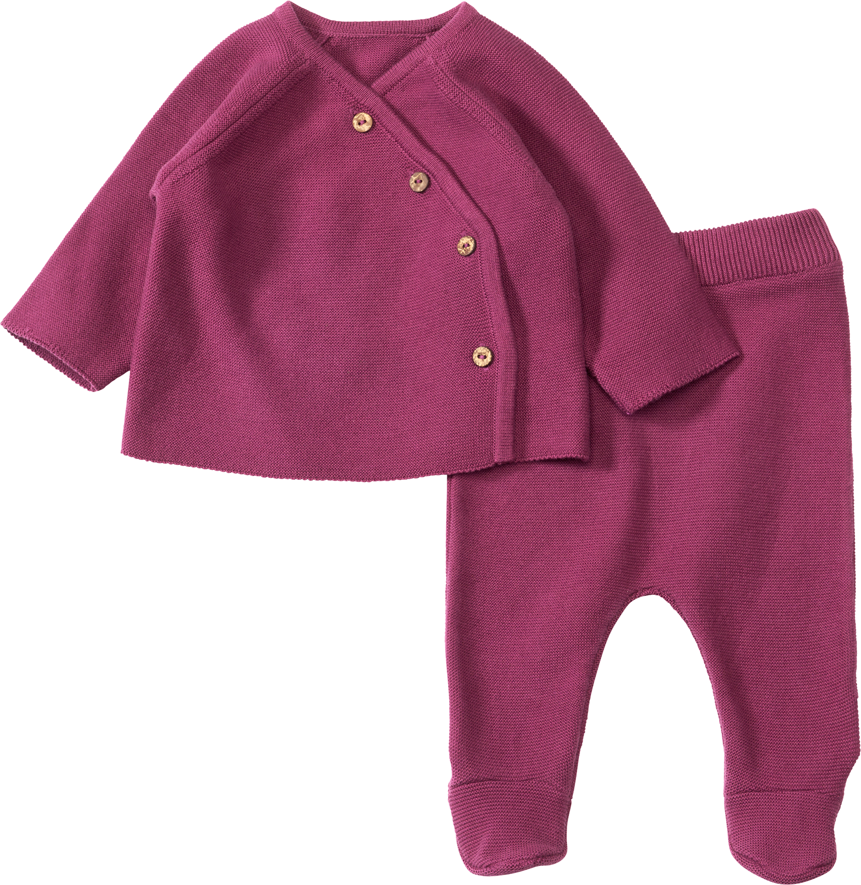 Set mit Wickelshirt & Hose, lila, Gr. 62