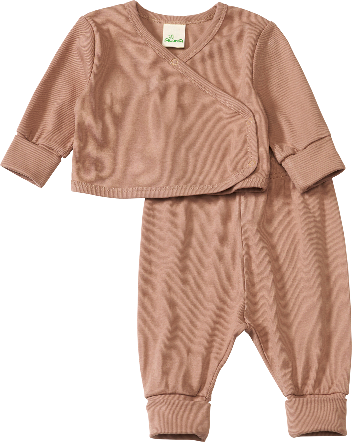Set Pro Climate mit Wickelshirt & Hose mit Mitwachsfunktion, braun, Gr. 56
