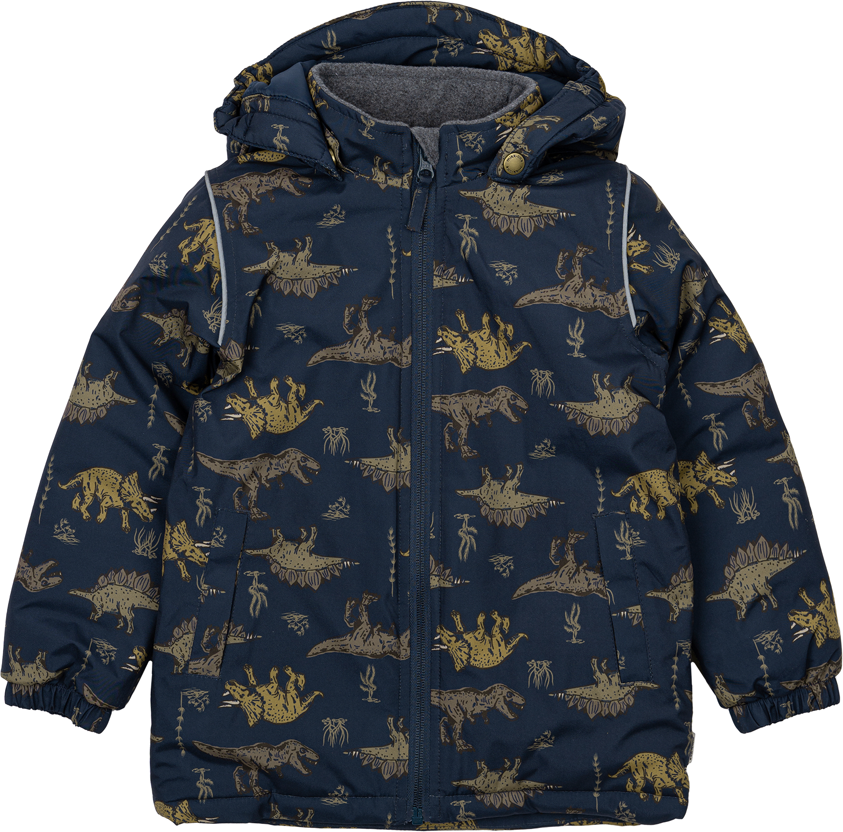 Winterjacke mit Dino-Muster, blau, Gr. 98/104
