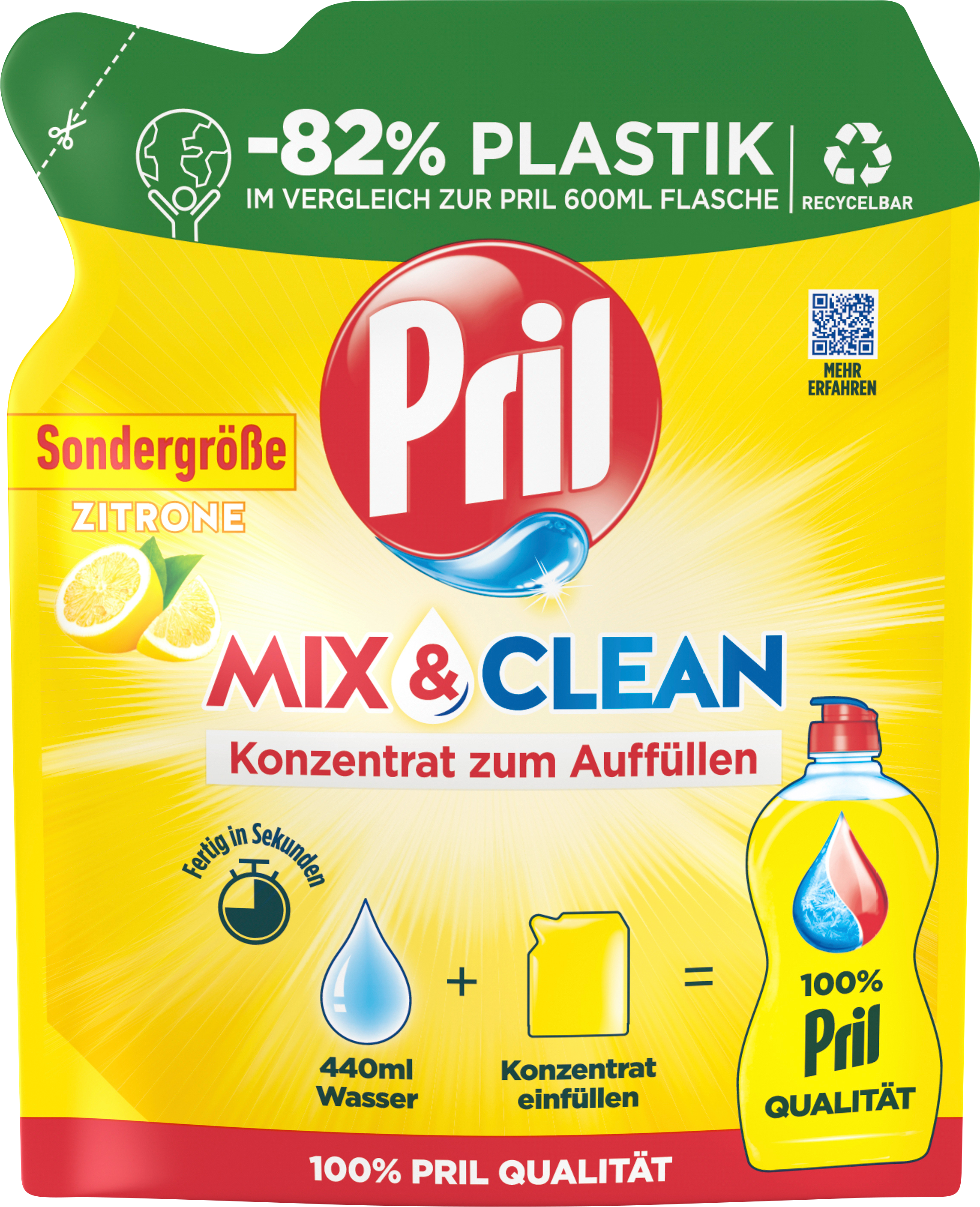 Spülmittel Konzentrat Mix & Clean Zitrone 