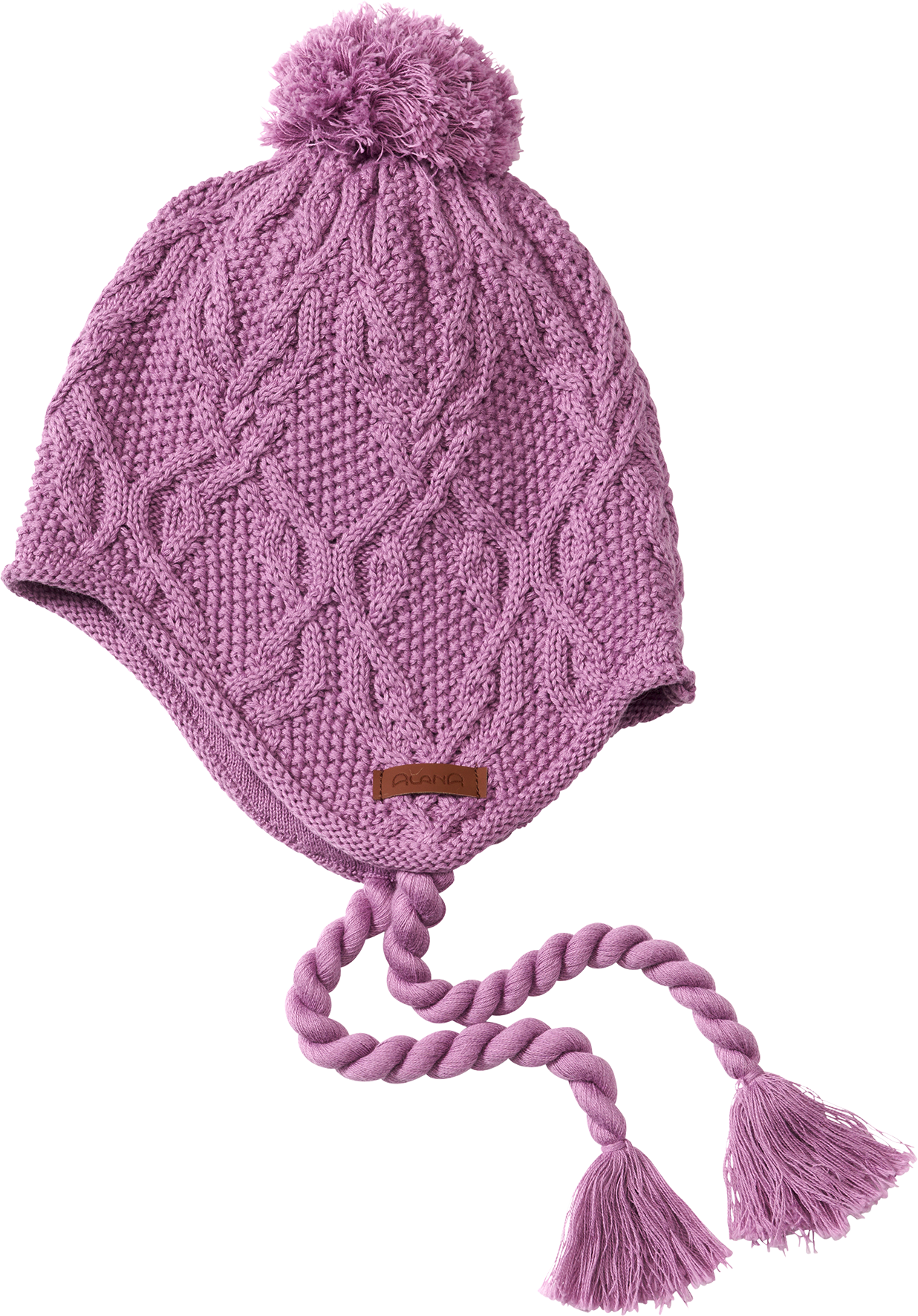 Mütze aus Strick, lila, Gr. 50/51