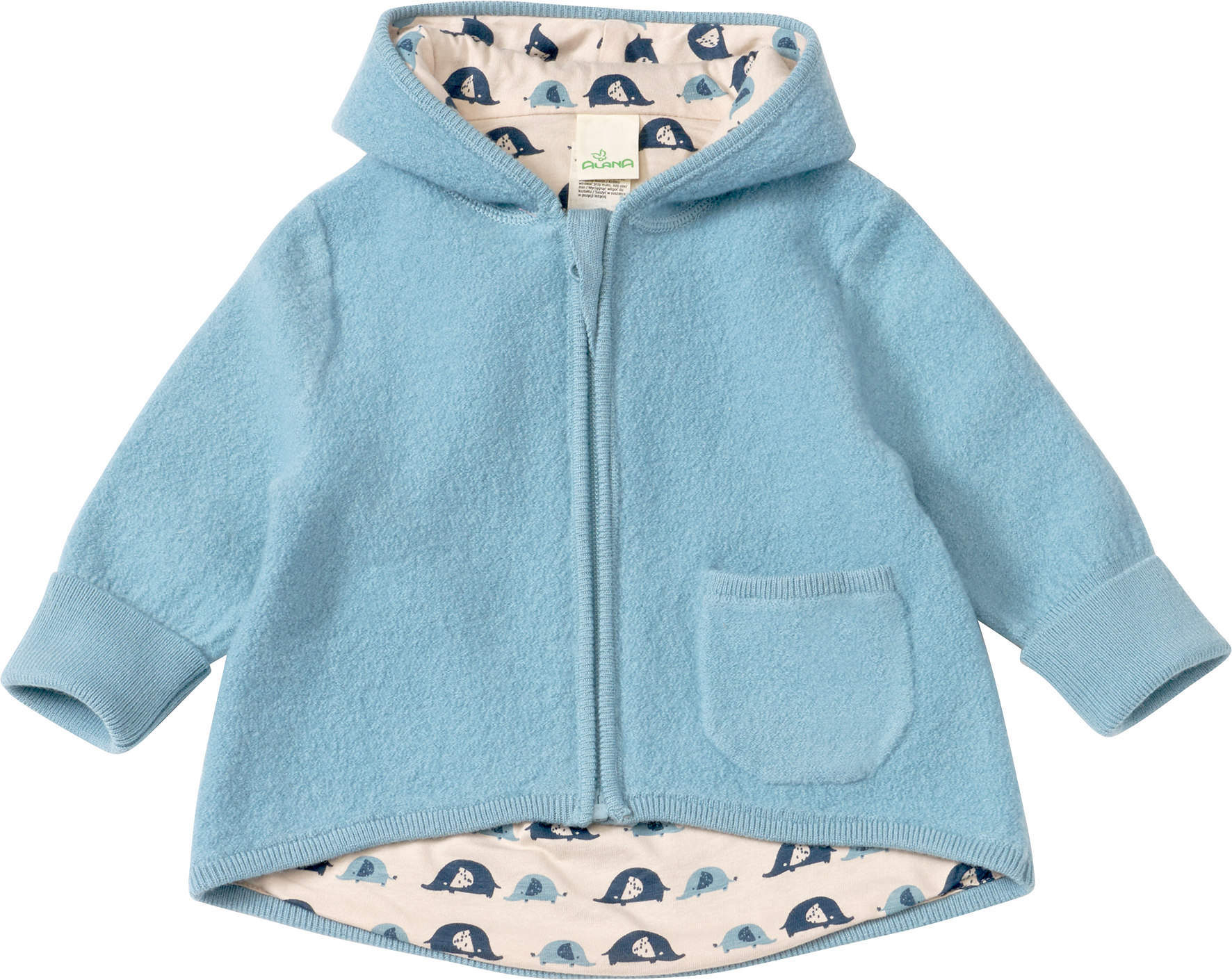 Jacke mit Wolle & Mitwachsfunktion, blau, Gr. 74/80