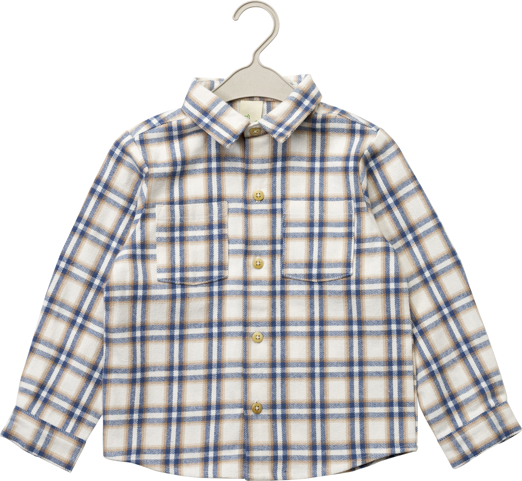 Hemd aus Flanell mit Taschen, beige, Gr. 98