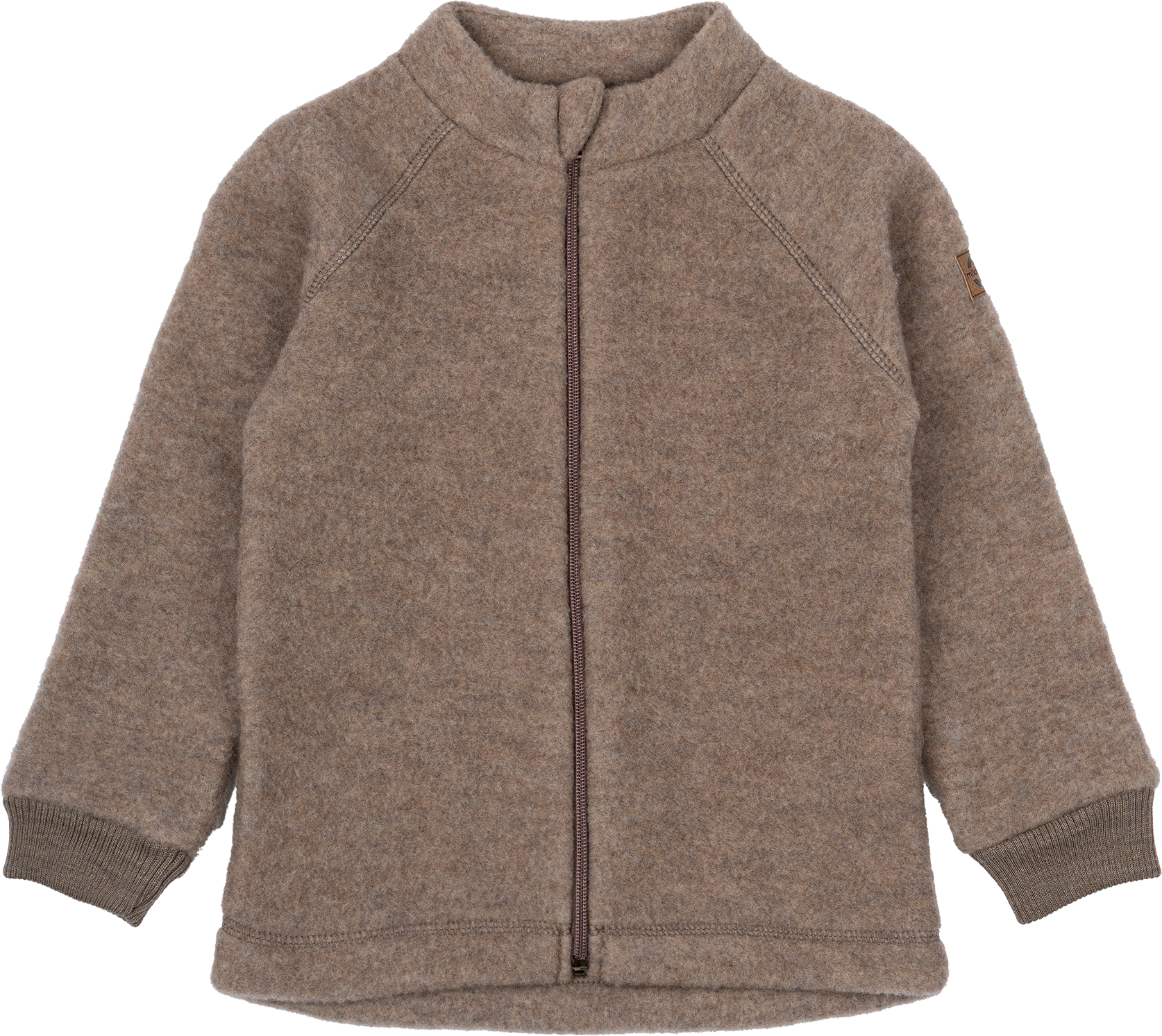 Jacke mit Merinowolle, braun, Gr. 122/128