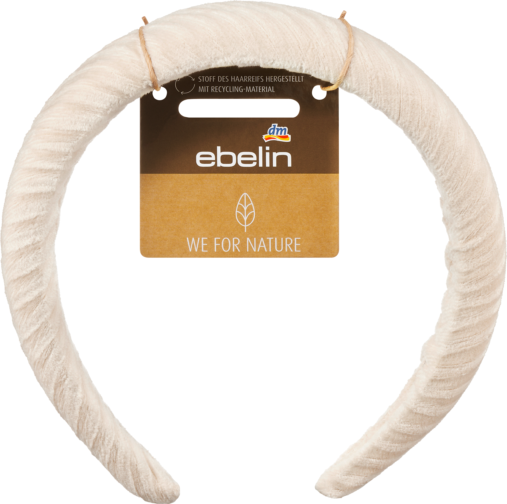 Haarreif gepolstert recycelt beige