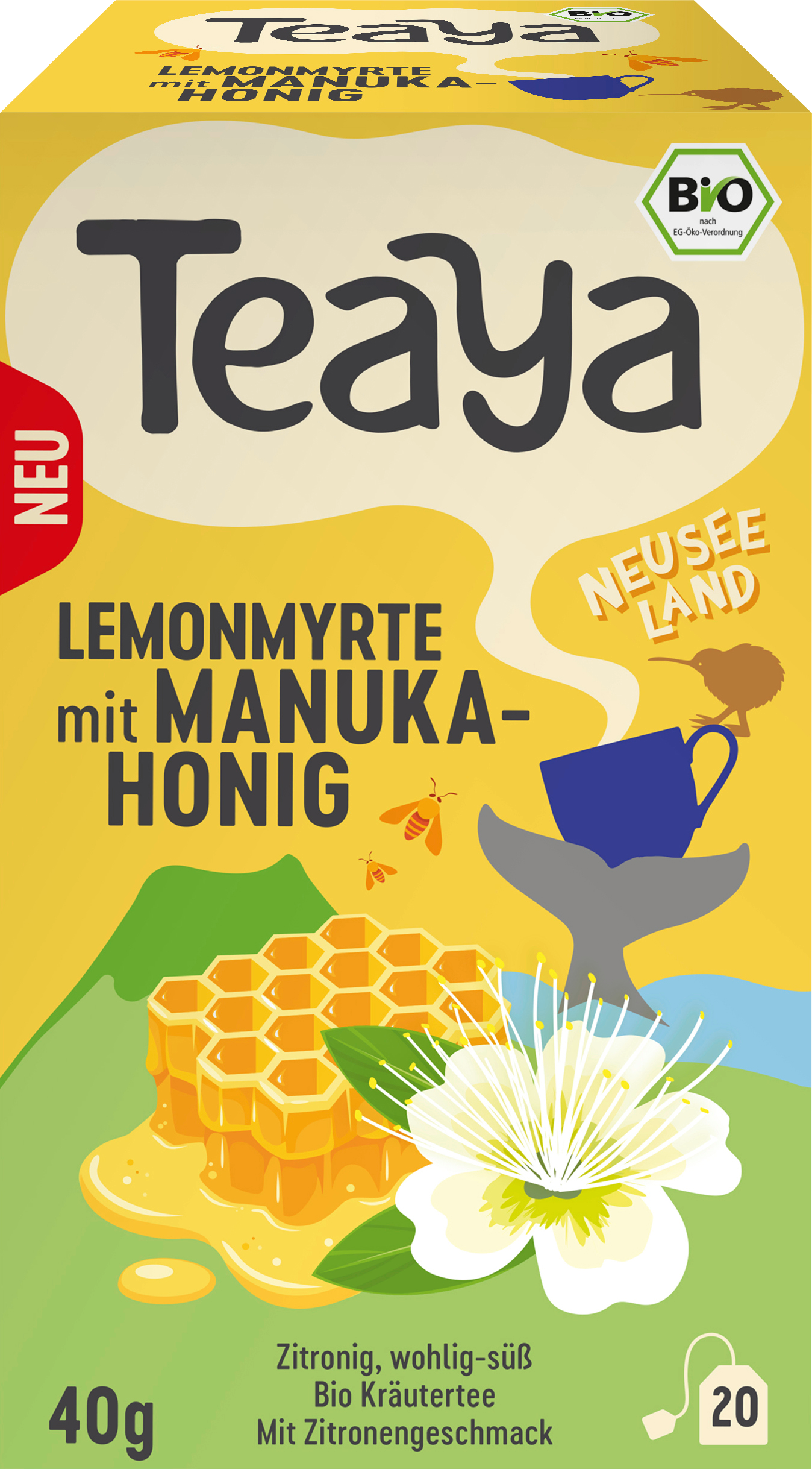 Kräutertee "Neuseeland" Lemonmyrte mit Manuka Honig (20 Beutel)