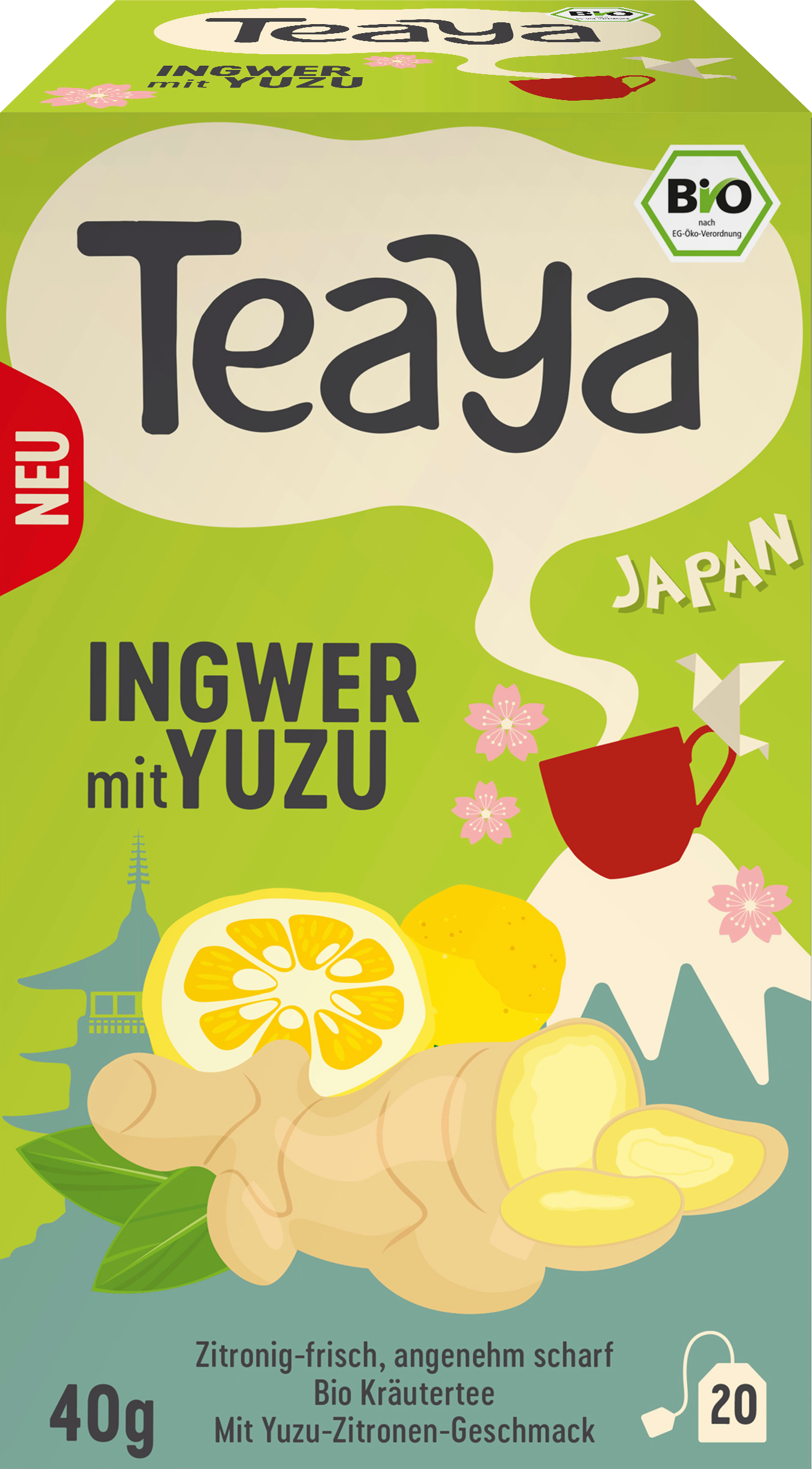 Kräutertee "Japan" Ingwer mit Yuzu (20 Beutel)
