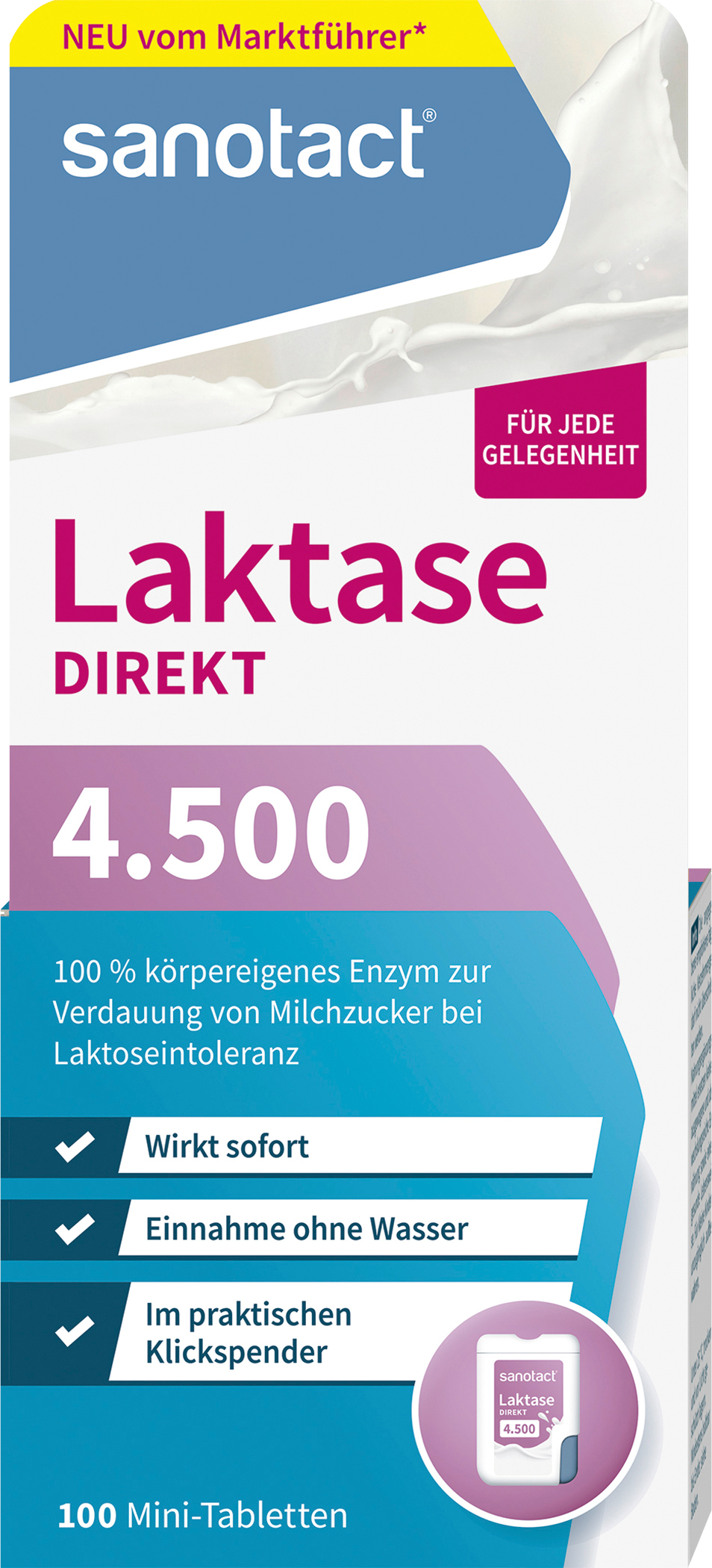 Laktase direkt 4500, Mini Tabletten 100 St