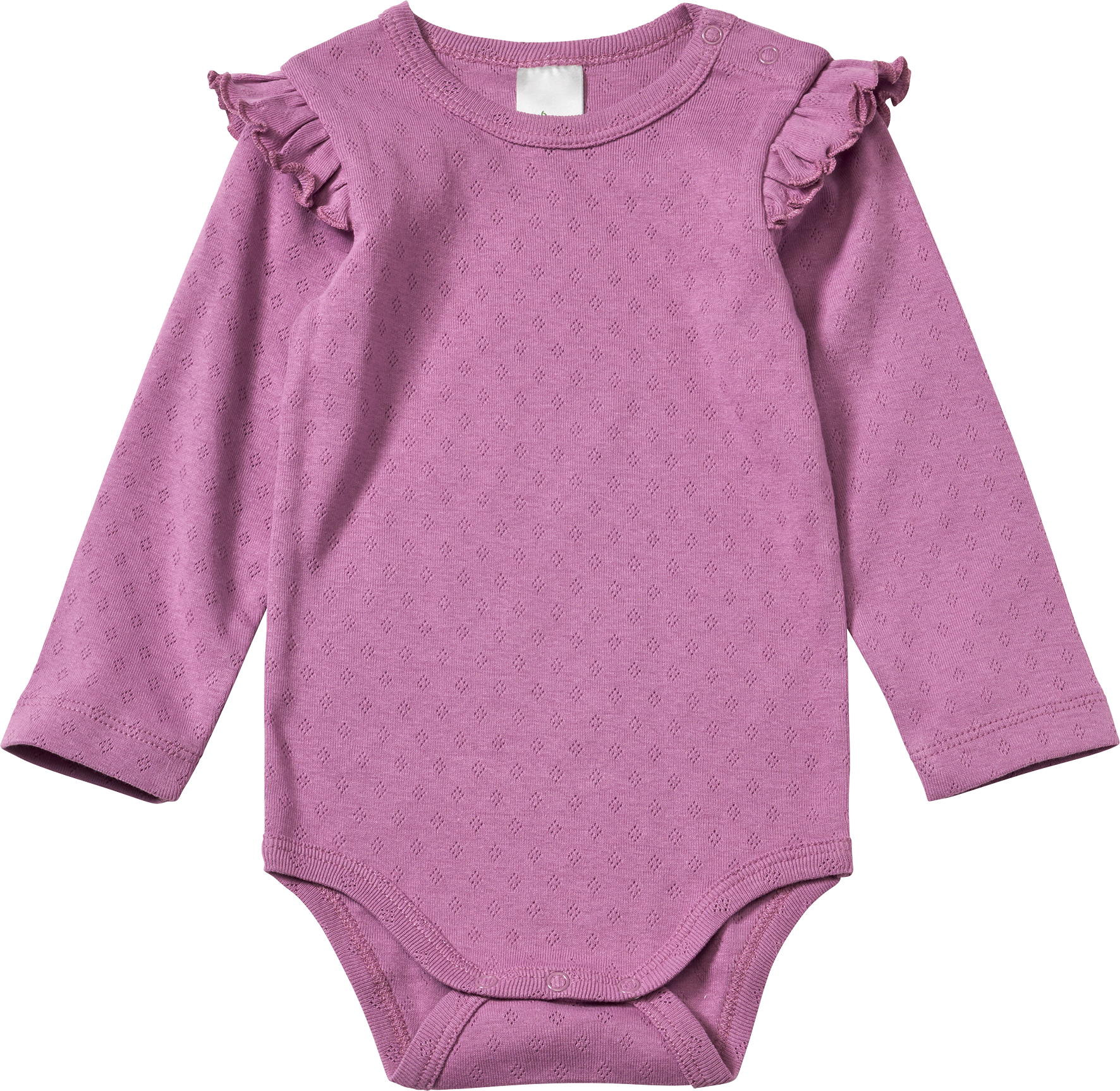 Body Langarm mit Ajour-Struktur, lila, Gr. 74/80