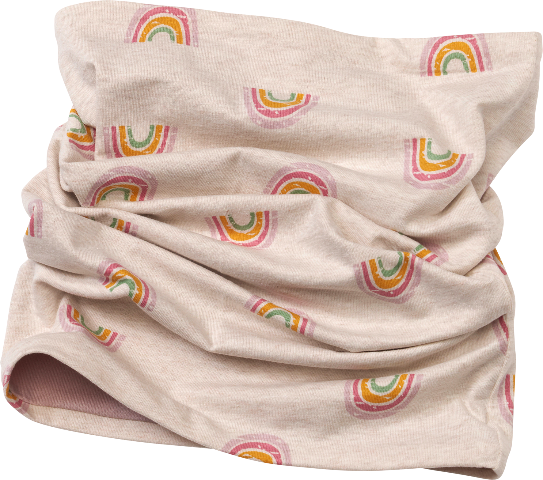 Loop Schal mit Regenbogen-Muster, beige