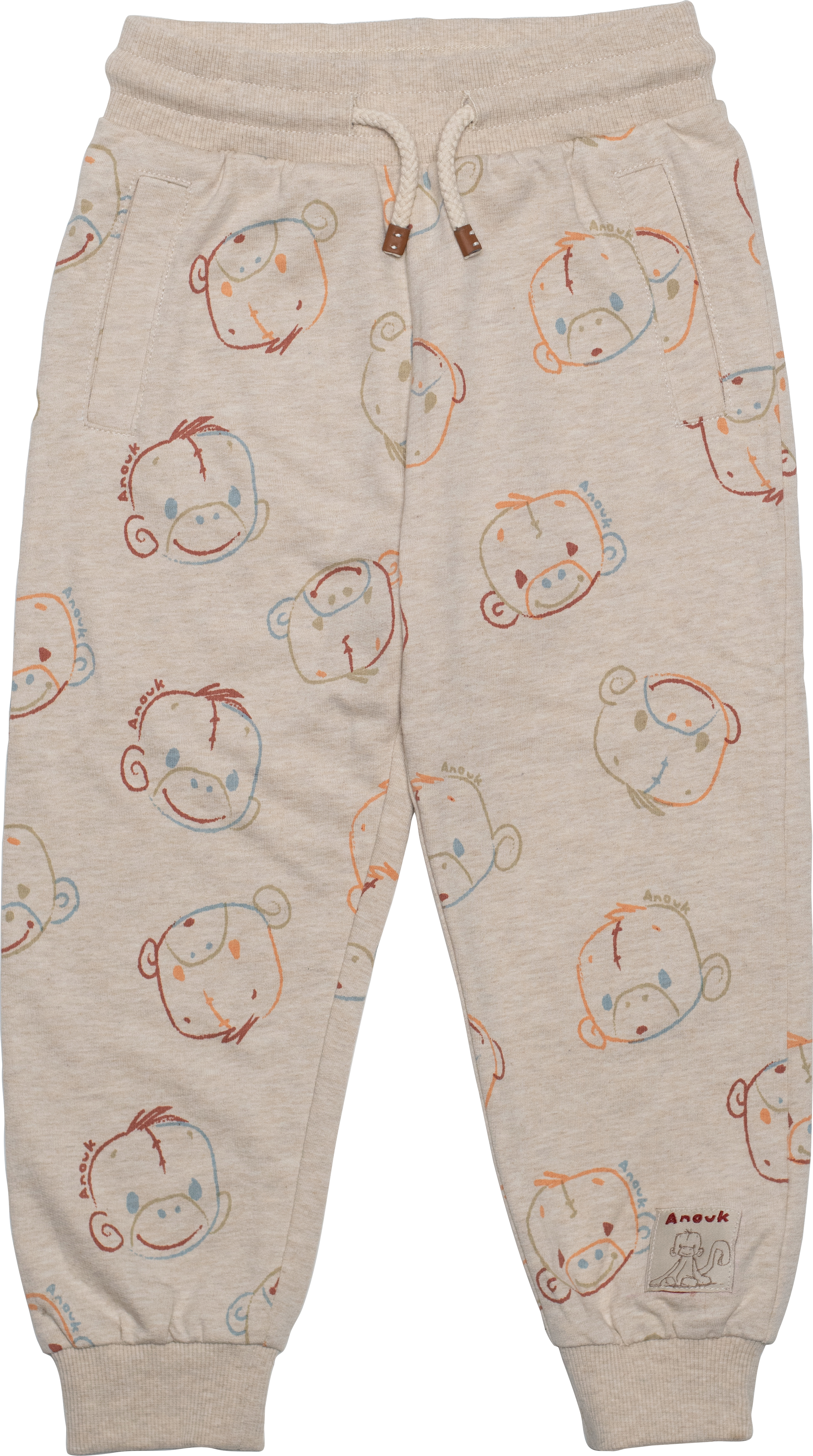 Anouk Jogginghose mit Affi-Motiv & Kordel, beige, Gr. 92