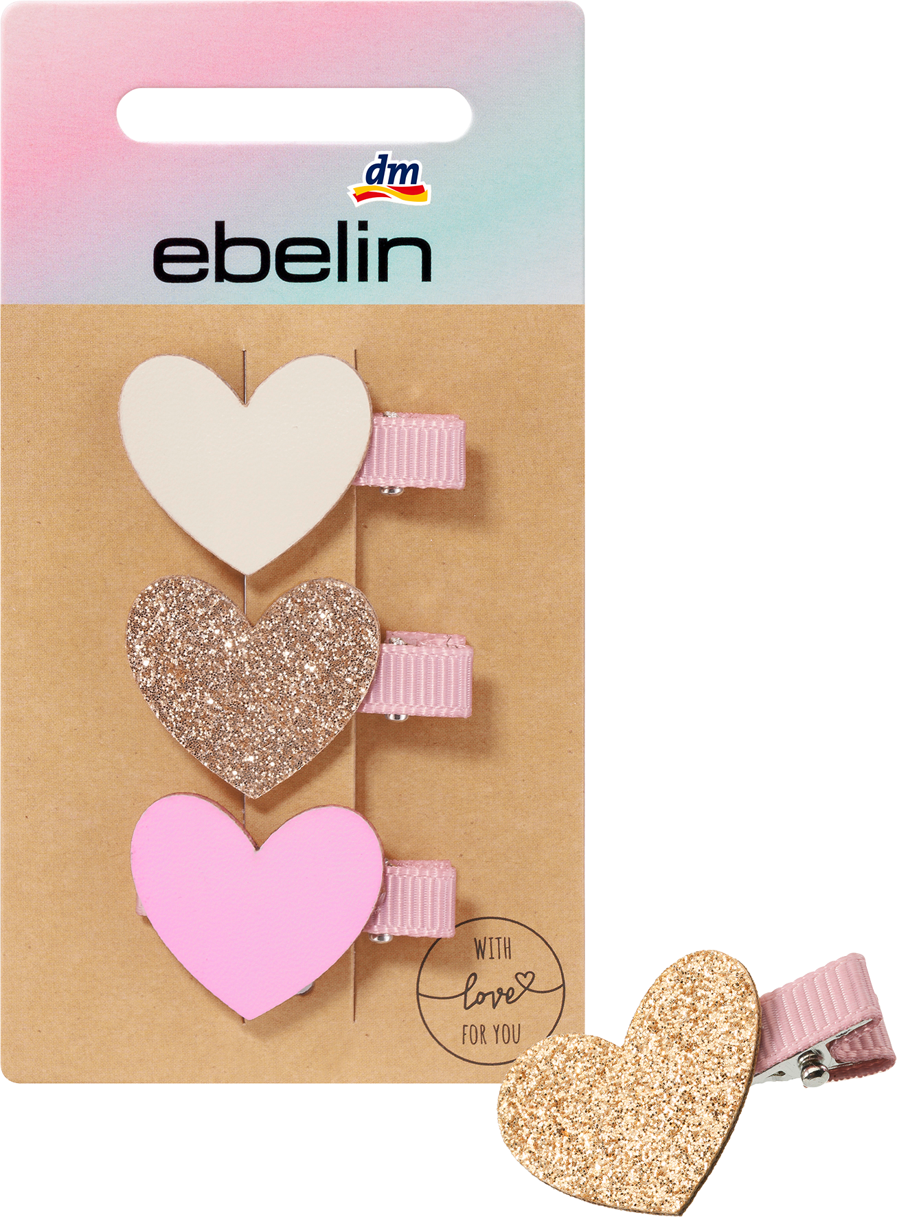 Haarclips mit Herz Applikation
