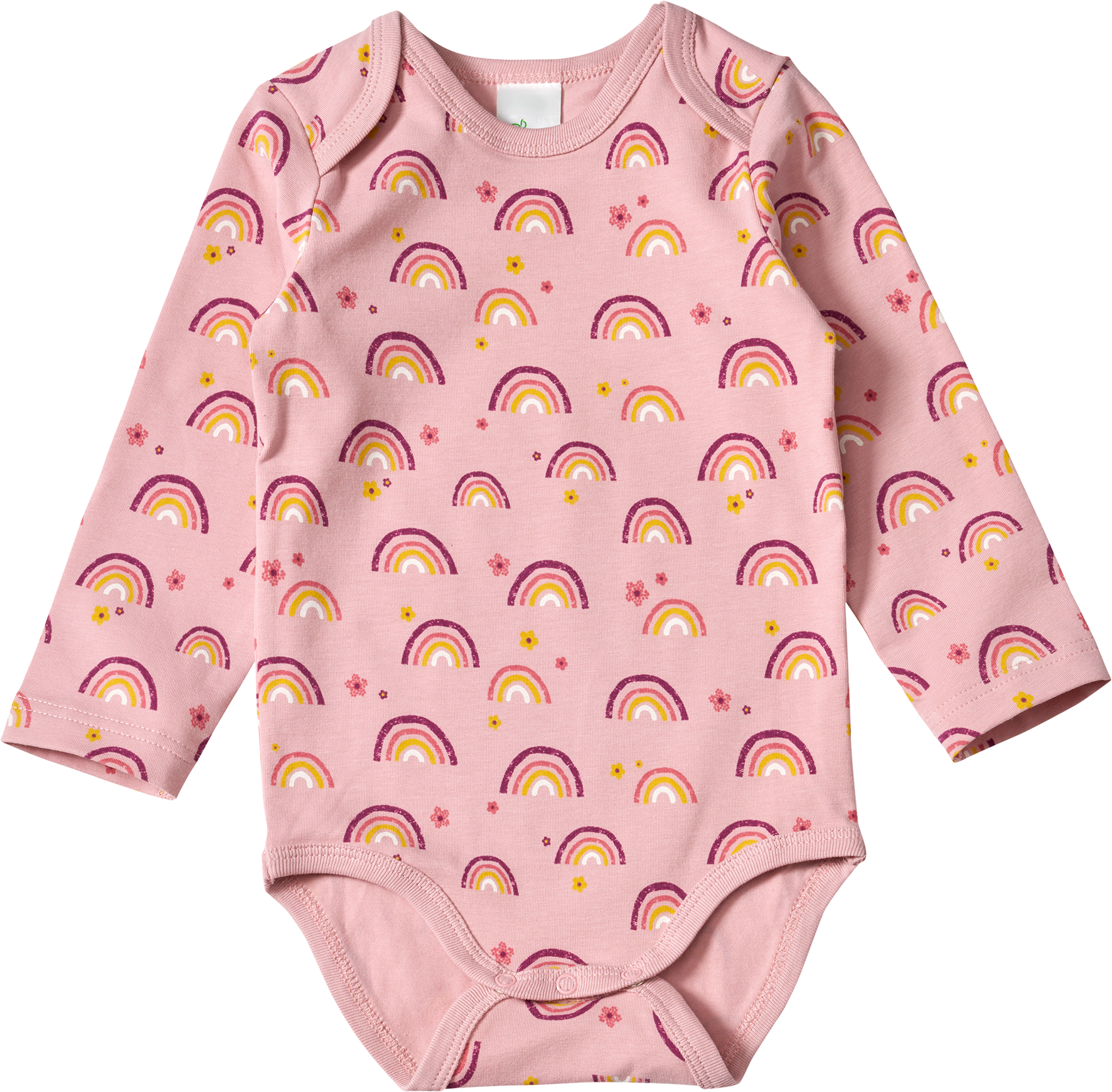 Langarmbody Pro Climate mit Regenbogen-Muster, rosa, Gr. 86/92